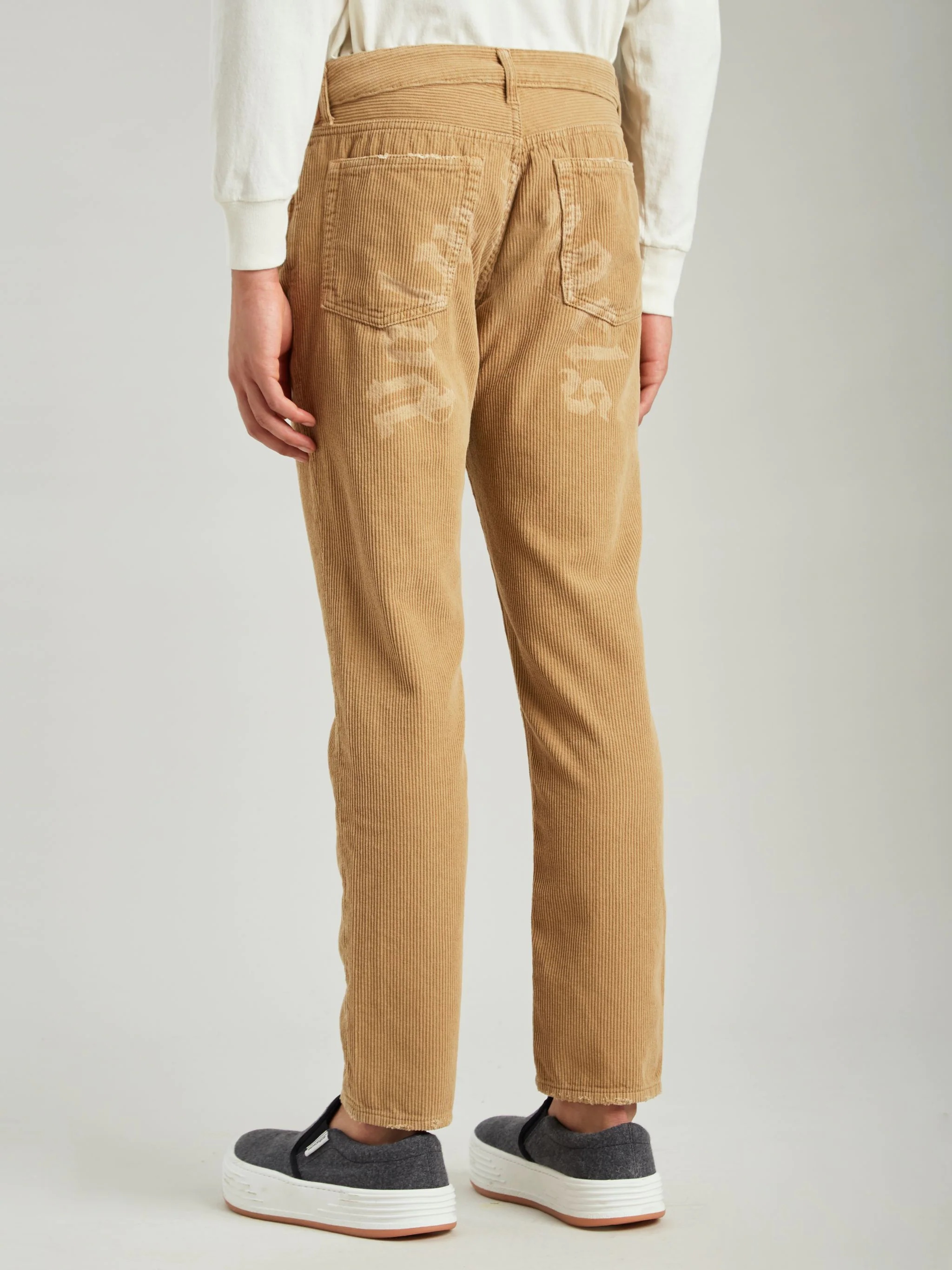 CURVED LOGO CORDUROY PANTS - 5