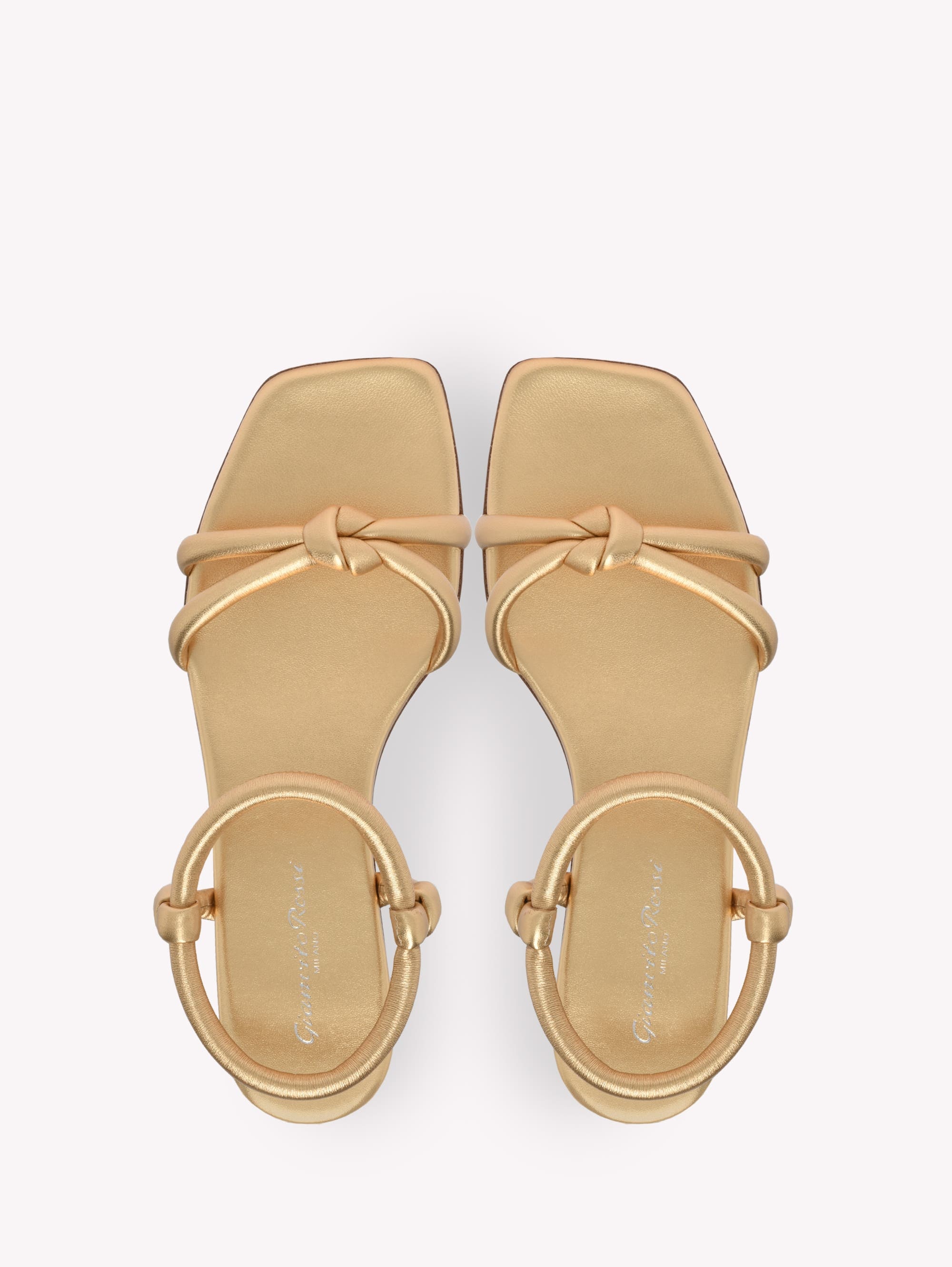 Gianvito Rossi Juno 05 Flat in Metallic Gold Leather at Nordstrom - 3