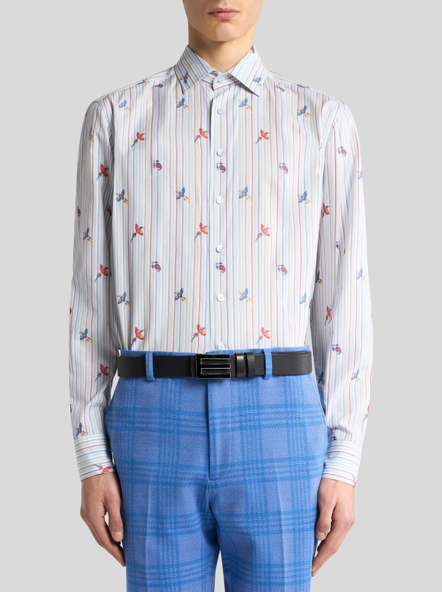 ARCHIVE TIE COTTON JACQUARD SHIRT - 2