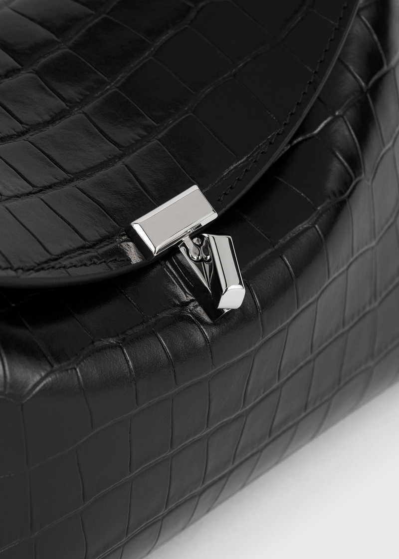 T-Lock clutch black croco 7