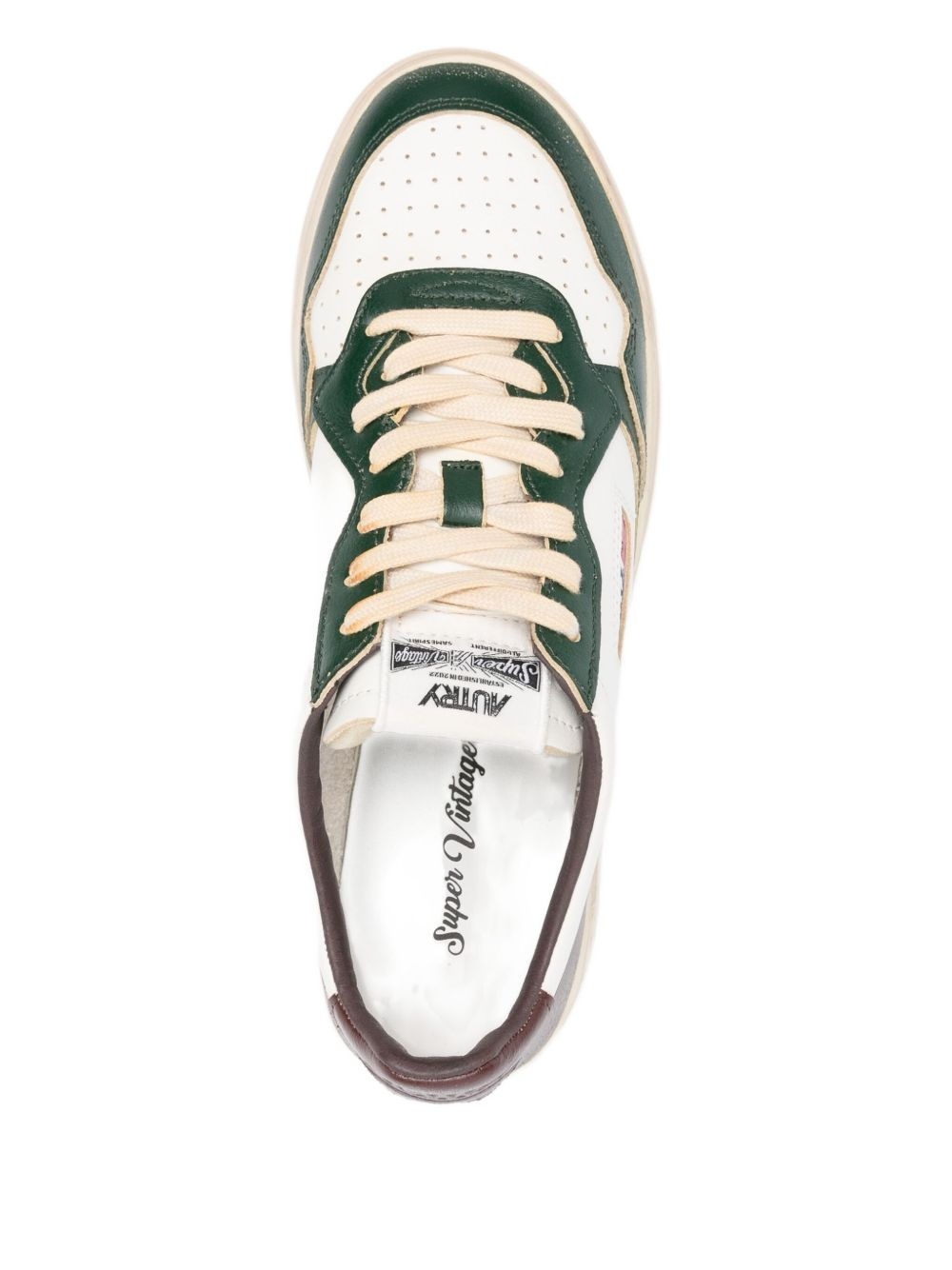 leather-panelled sneakers - 4