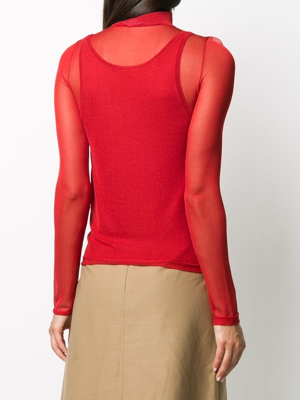    Layered Gauge Knit Turtleneck    - 4