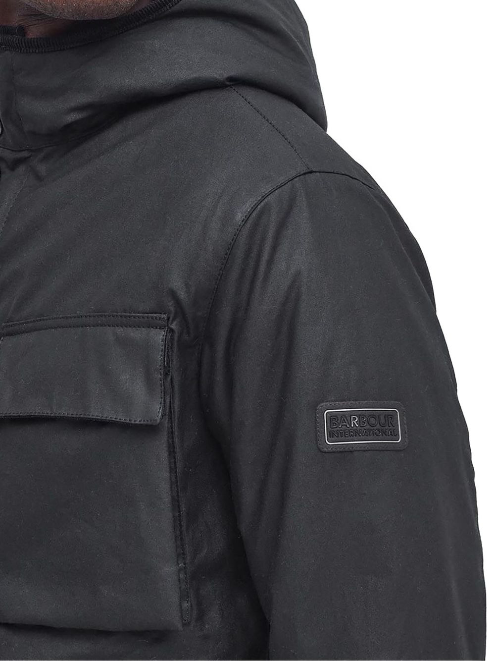chest-pocket waxed jacket - 4