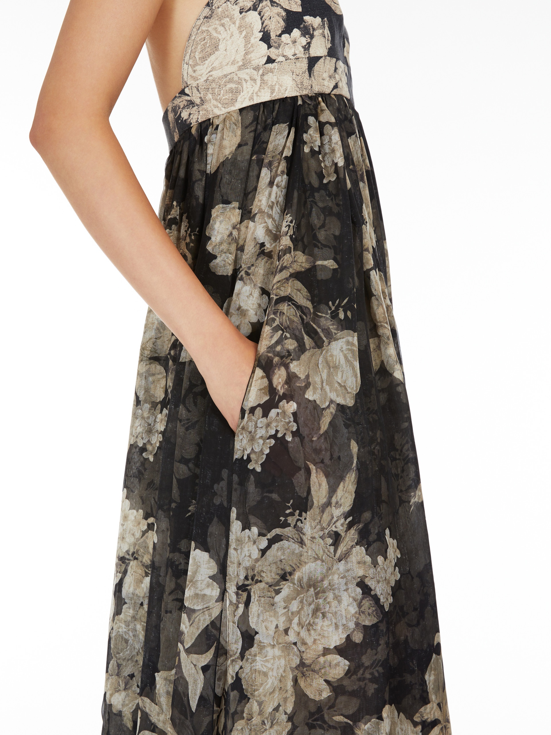 Max Mara ACERBO1234 Printed chiffon bustier dress | REVERSIBLE