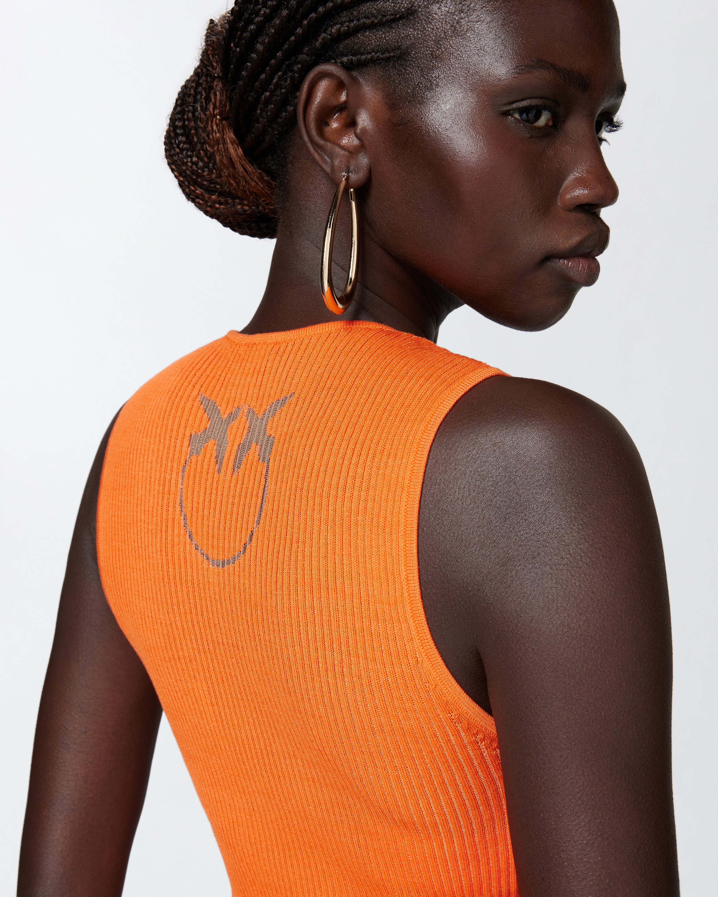RIBBED SILK BLEND SLEEVELESS TOP - 5