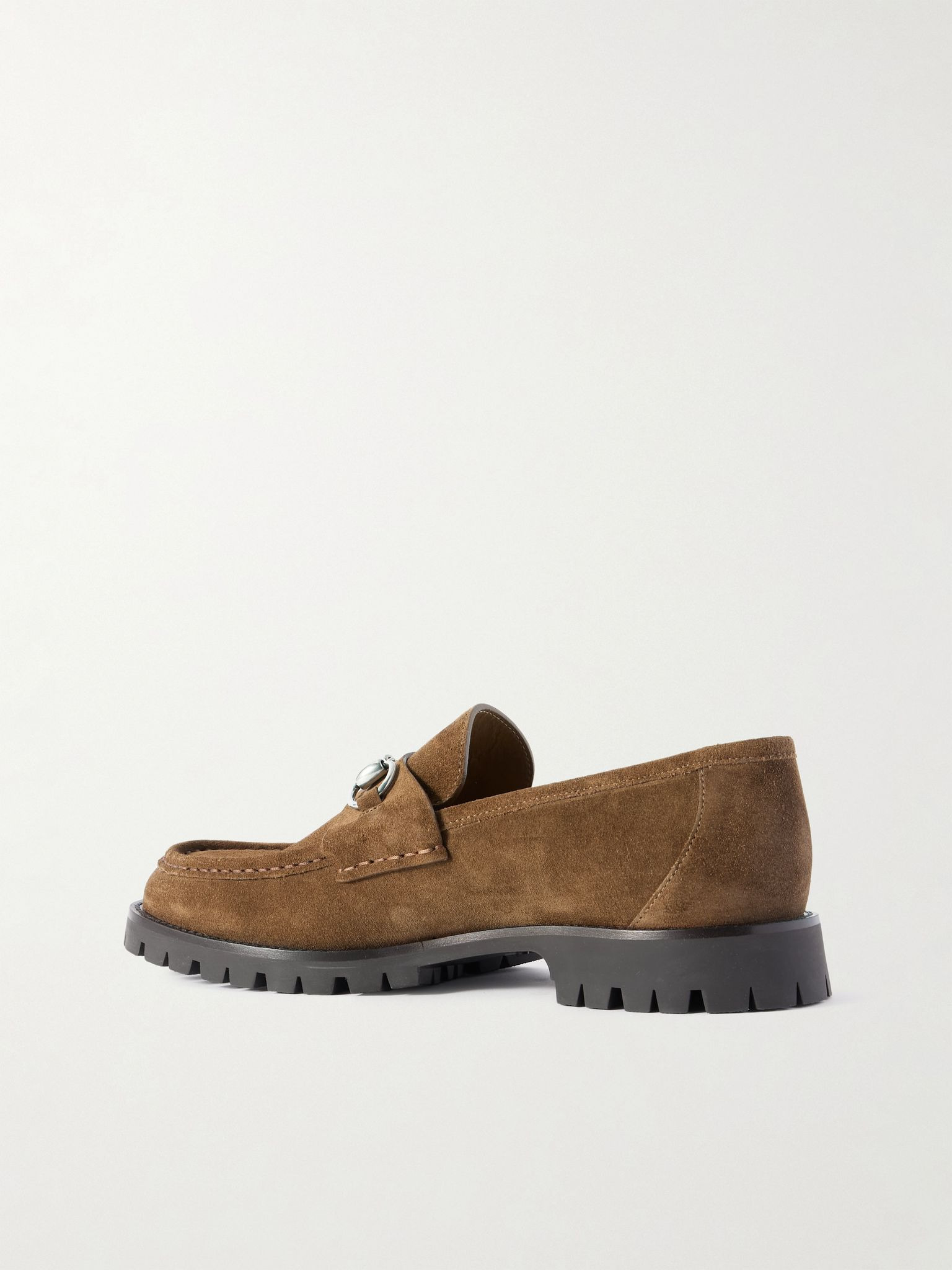 Sylke Horsebit-Embellished Suede Loafers Brown - 4