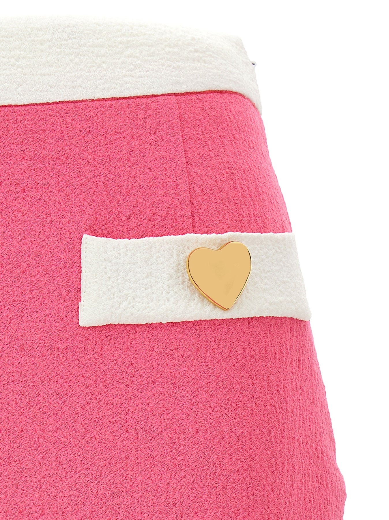 Heart Buttons Skirts Pink - 3