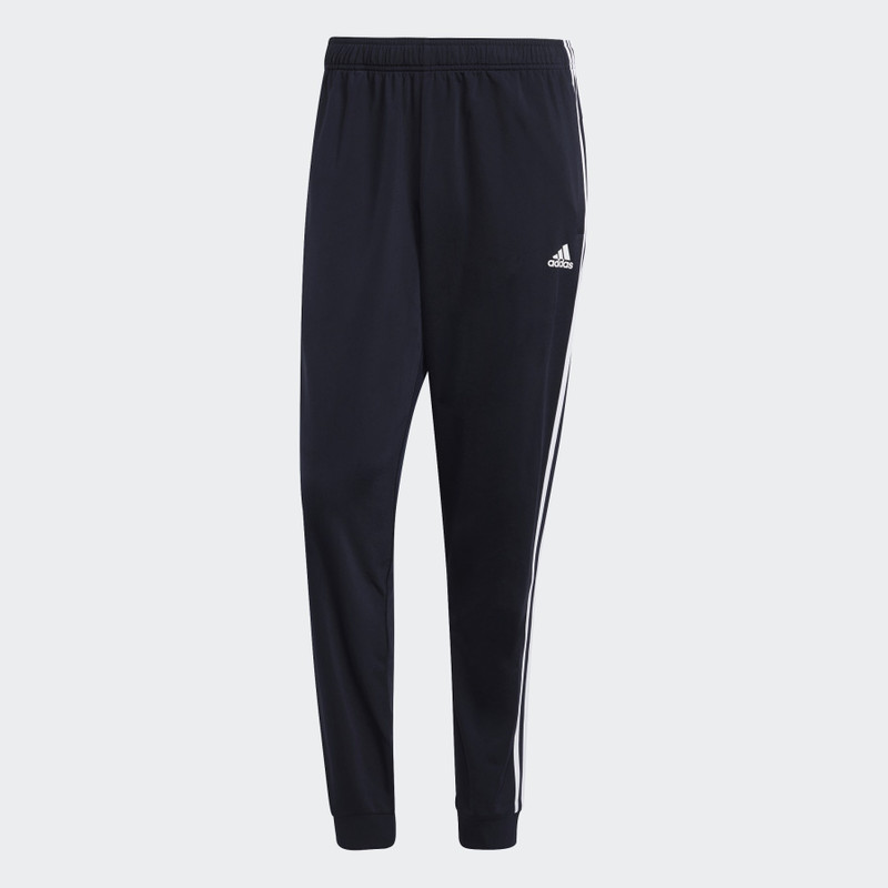 Essentials Warm-Up Tapered 3-Stripes Track Pants 1