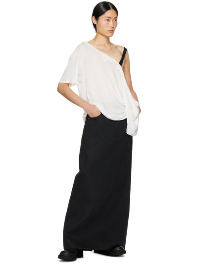 TAKAHIROMIYASHITA TheSoloist. Black Six-Pocket Denim Maxi Skirt outlook
