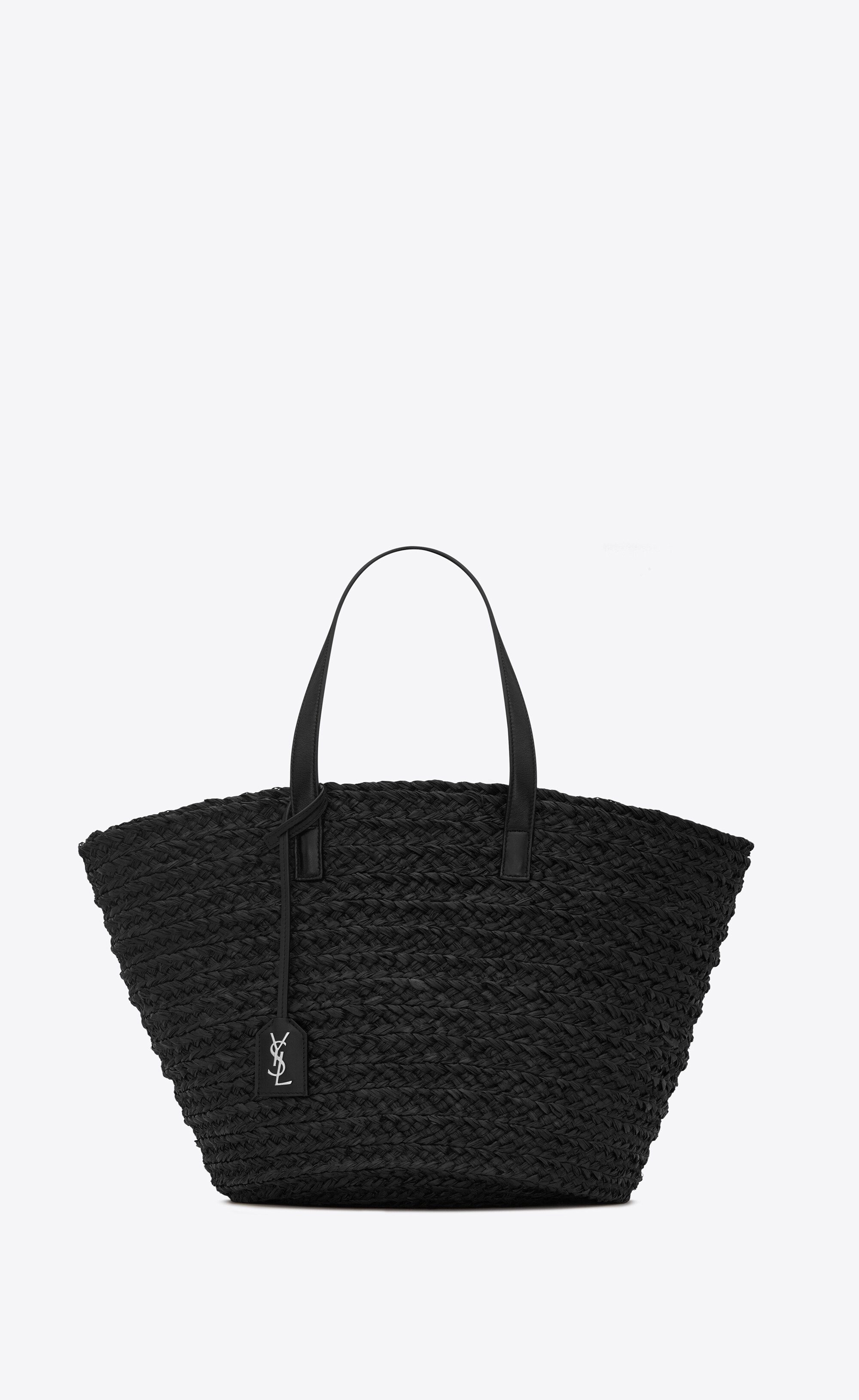 panier medium bag in raffia - 1