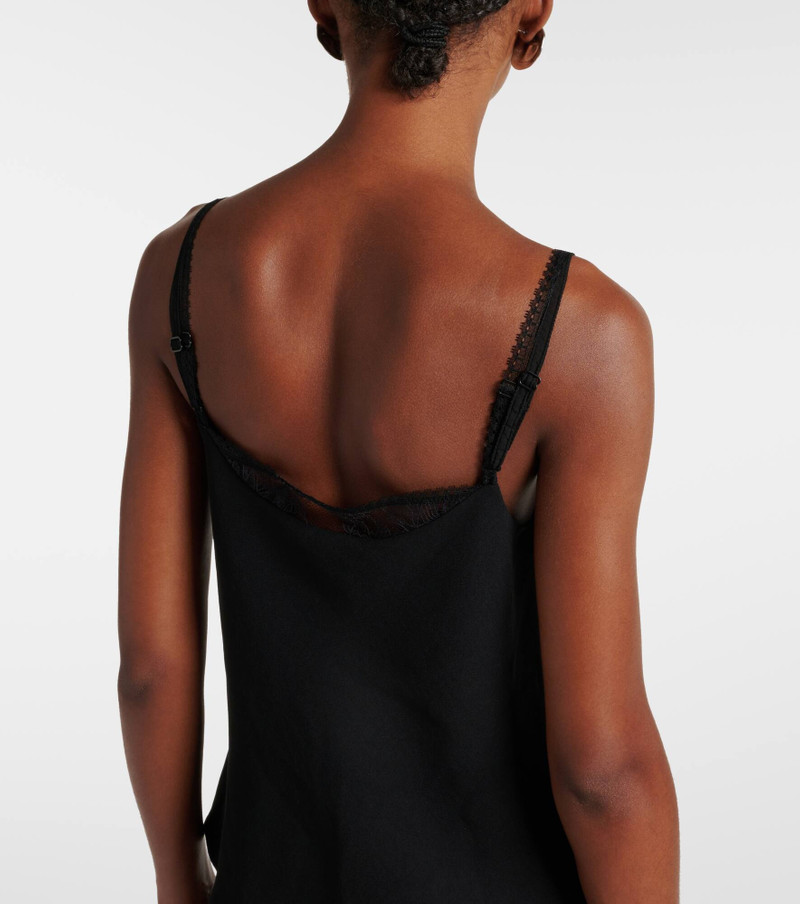 Lace-trimmed crêpe camisole 6