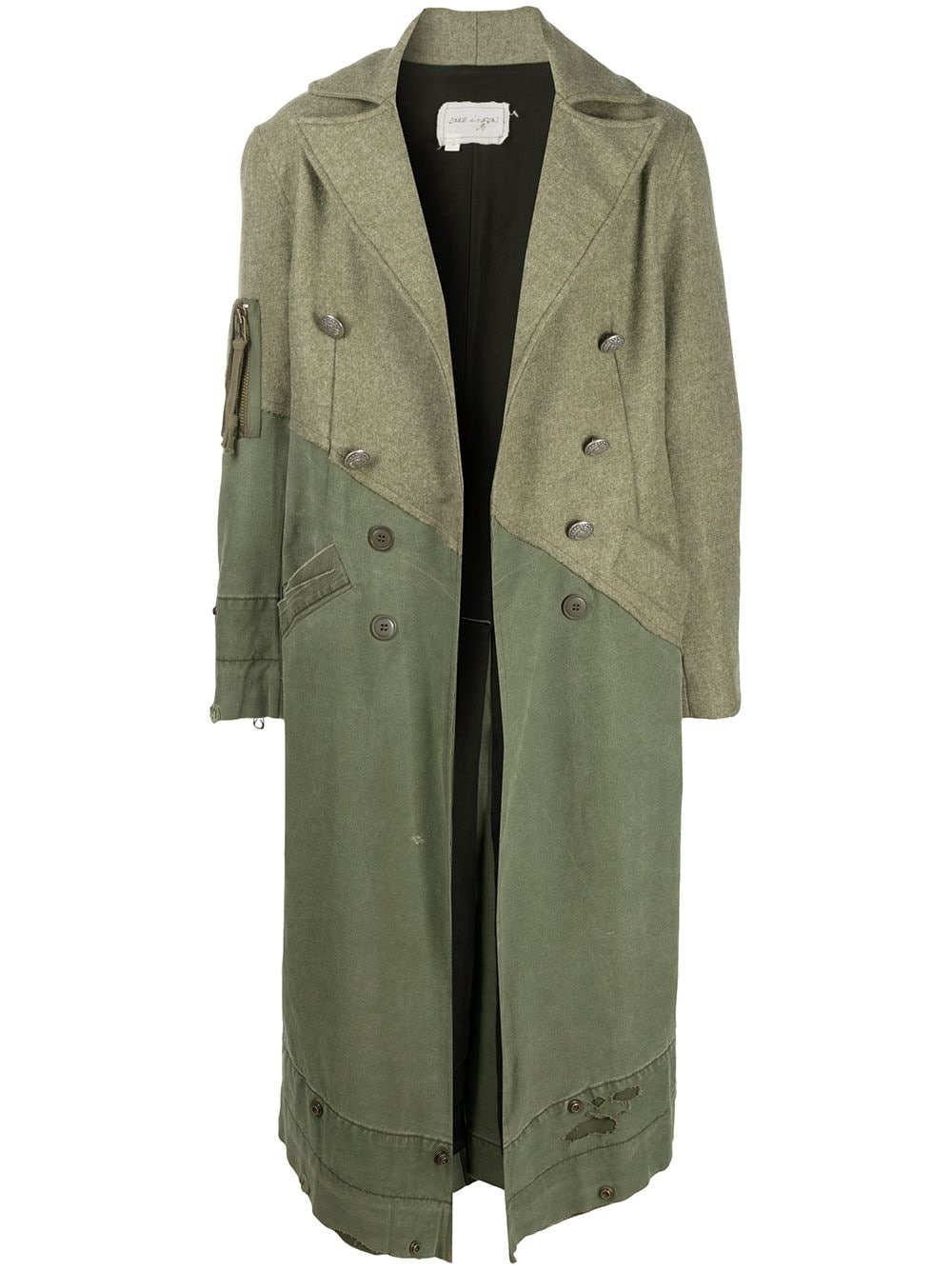 double-breasted midi coat - 1