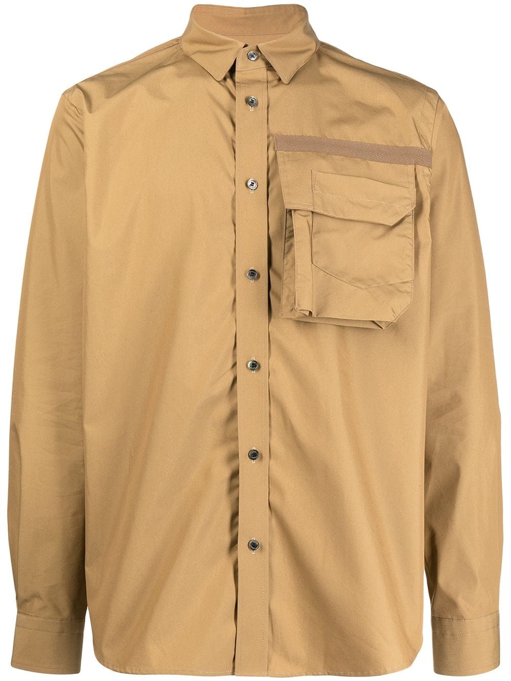 buttoned patch-pocket shirt - 1