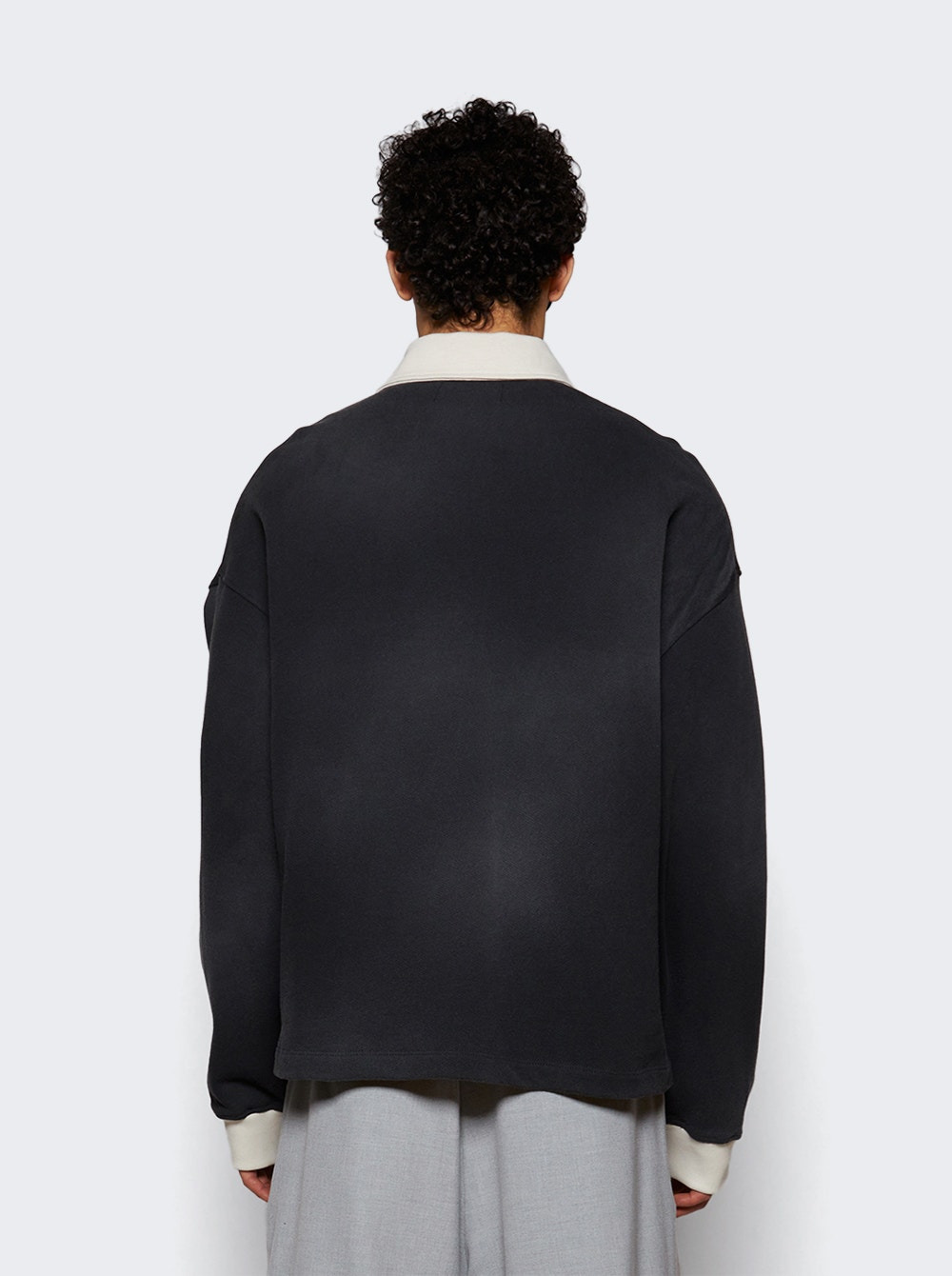 N Long Sleeve Polo Shirt Black - 4