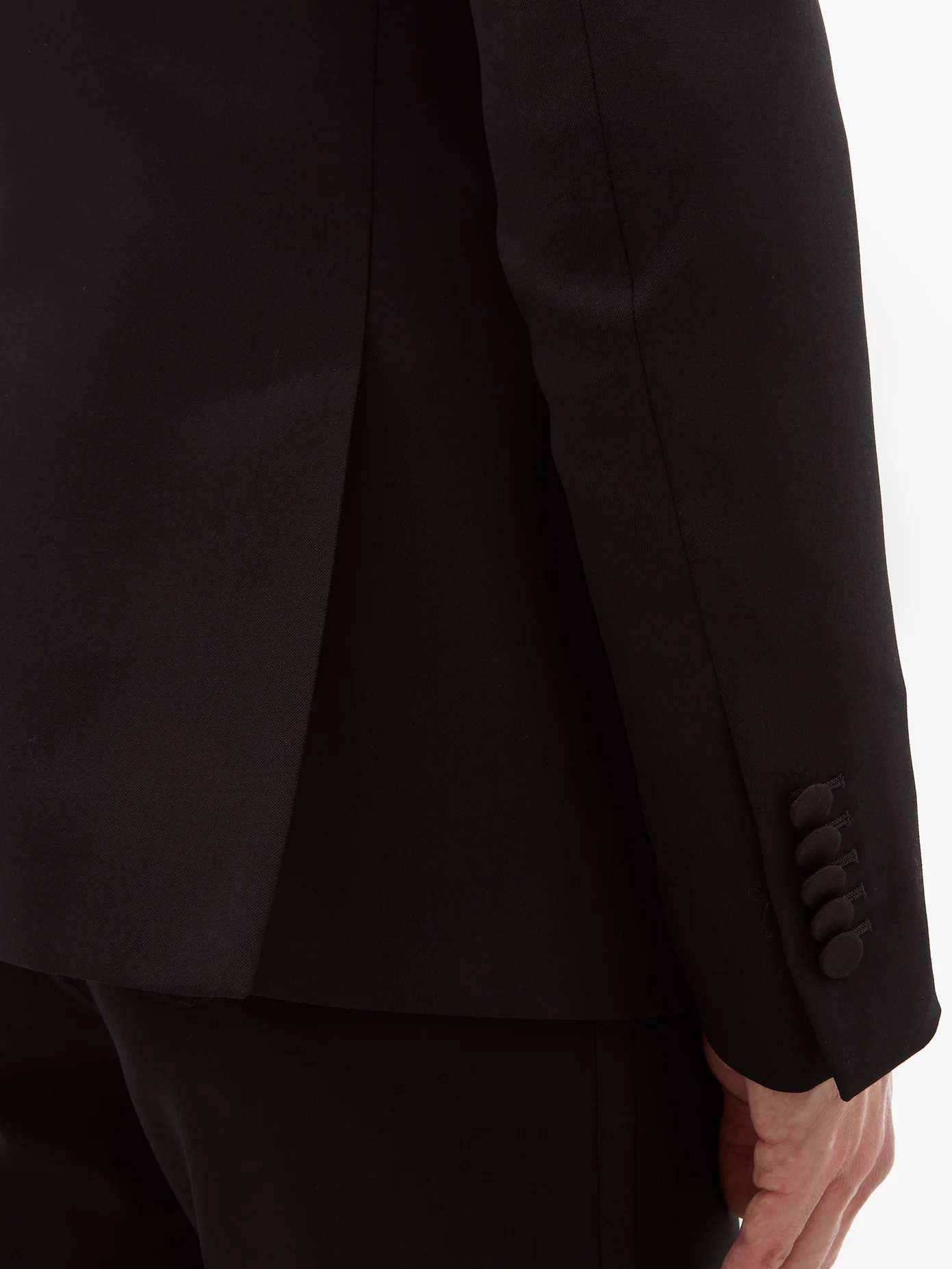 Grosgrain-trim wool-blend twill tuxedo suit - 3