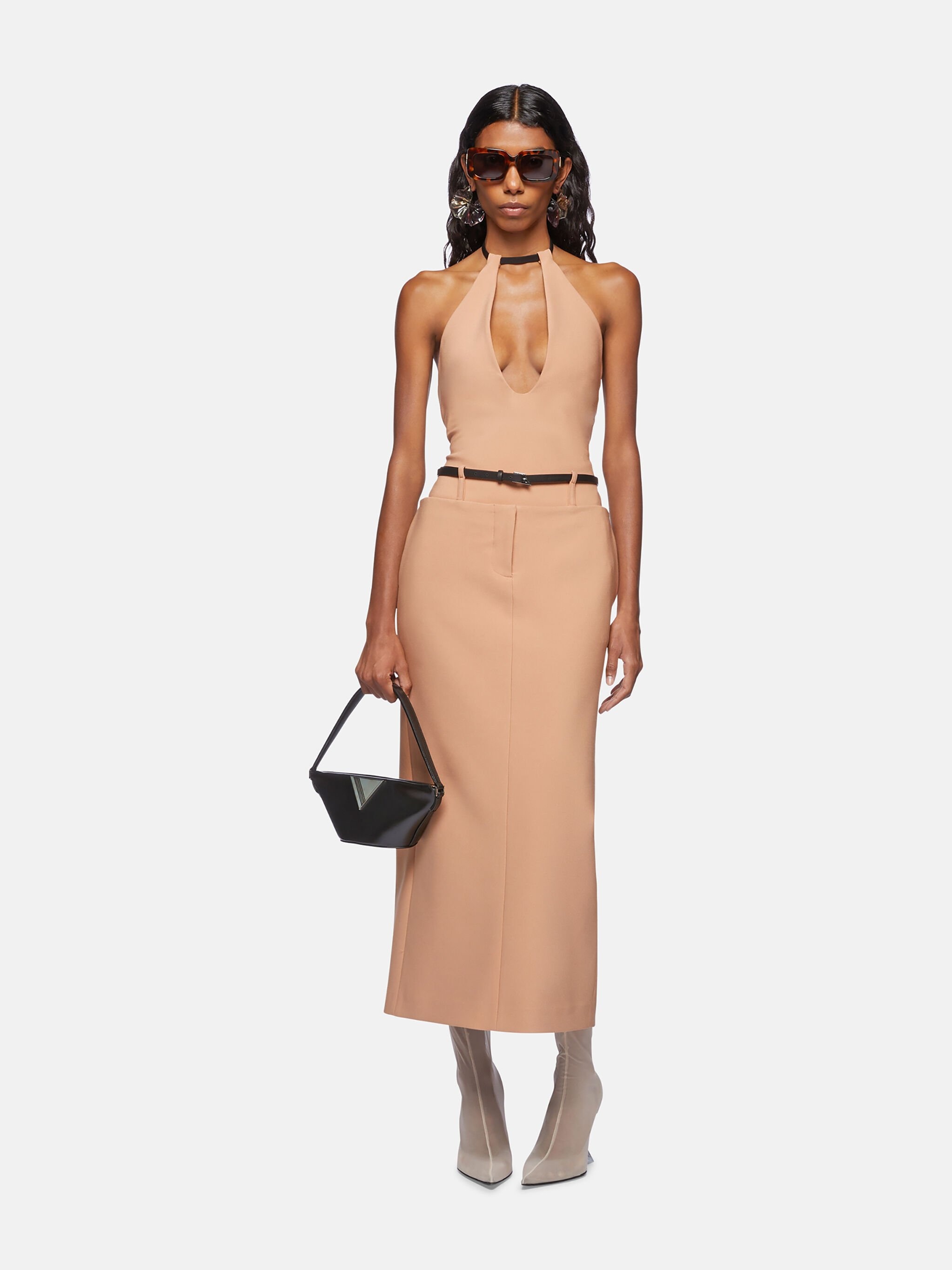 NUDE MIDI SKIRT - 2