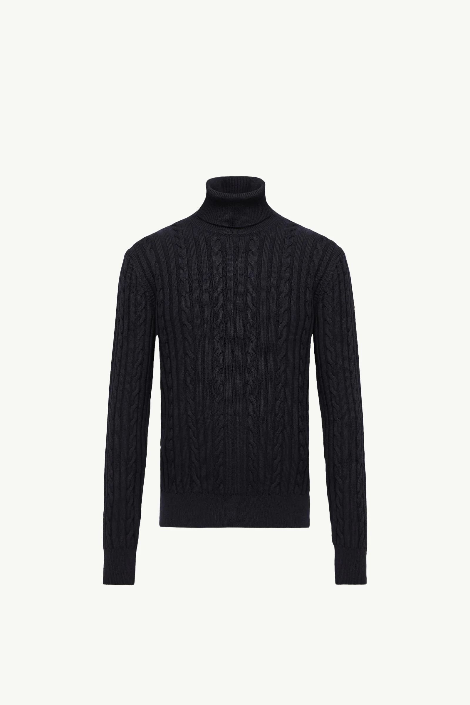 Leather Logo Wool Sweater - 1