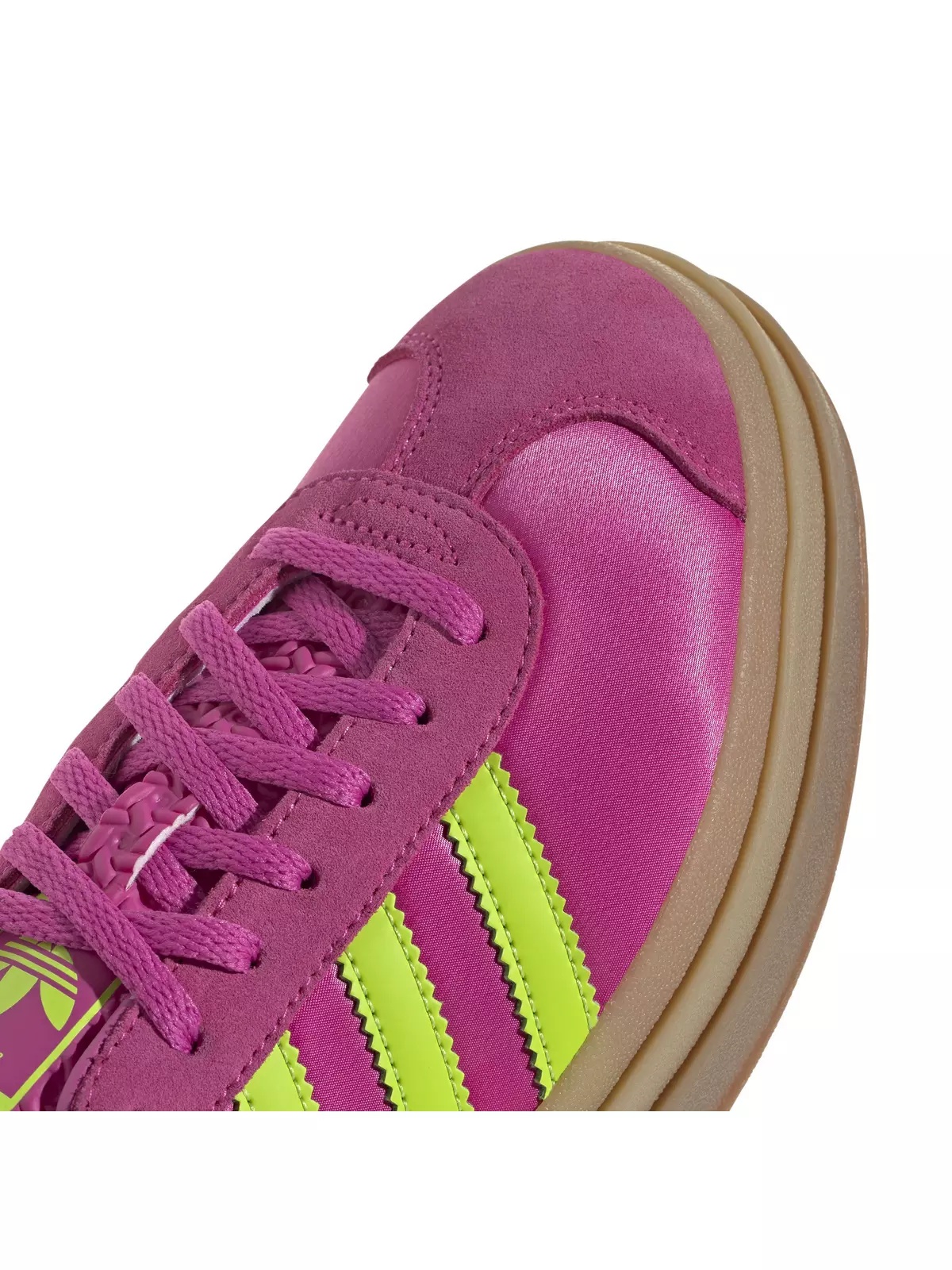 Originals Gazelle Bold "Semi Lucid Fuchsia/Solar Slime/Gold Metallic" Women's Shoe - 8