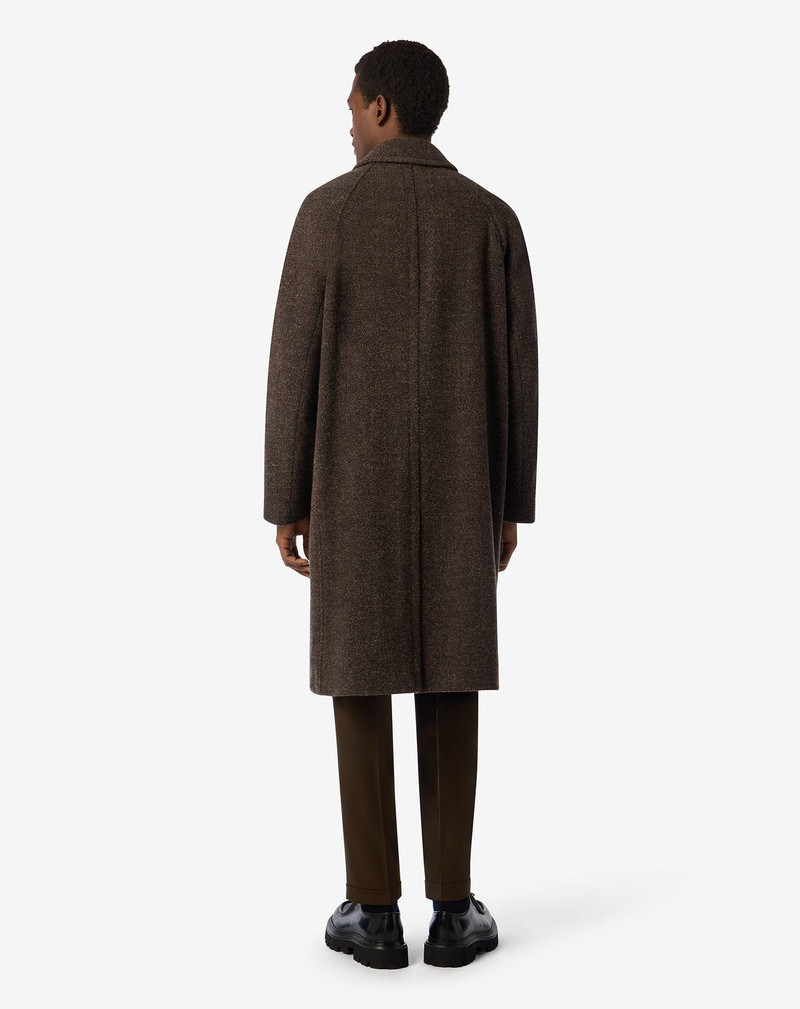 Brown technical wool coat 3