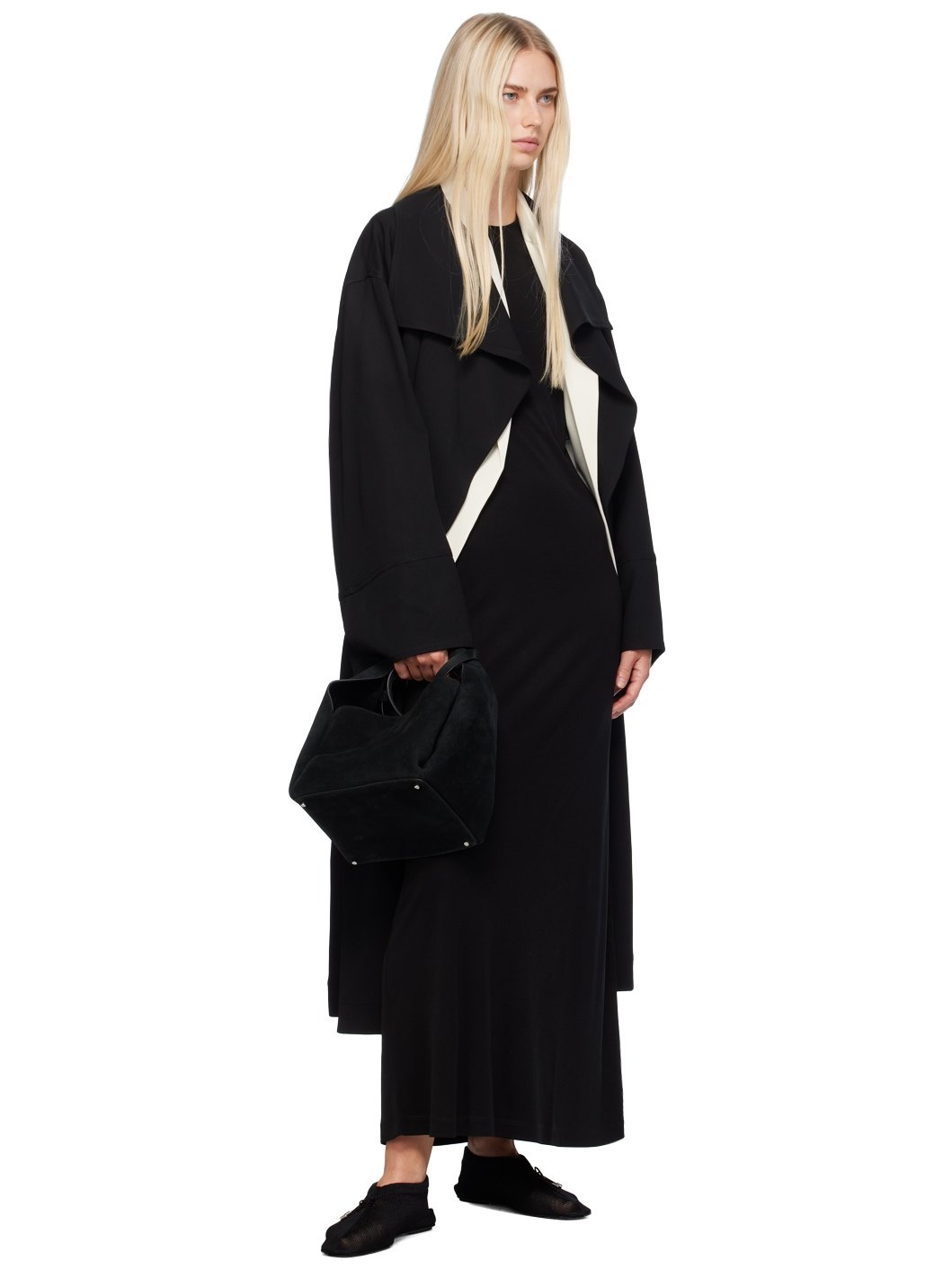 Black Long-Sleeve Maxi Dress - 4