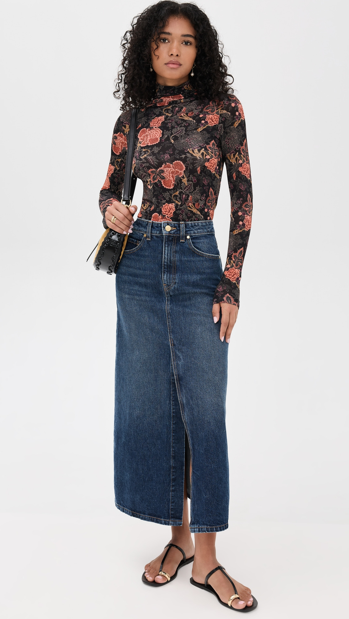 Aurelia Jersey Long Sleeve Turtleneck Top - 4