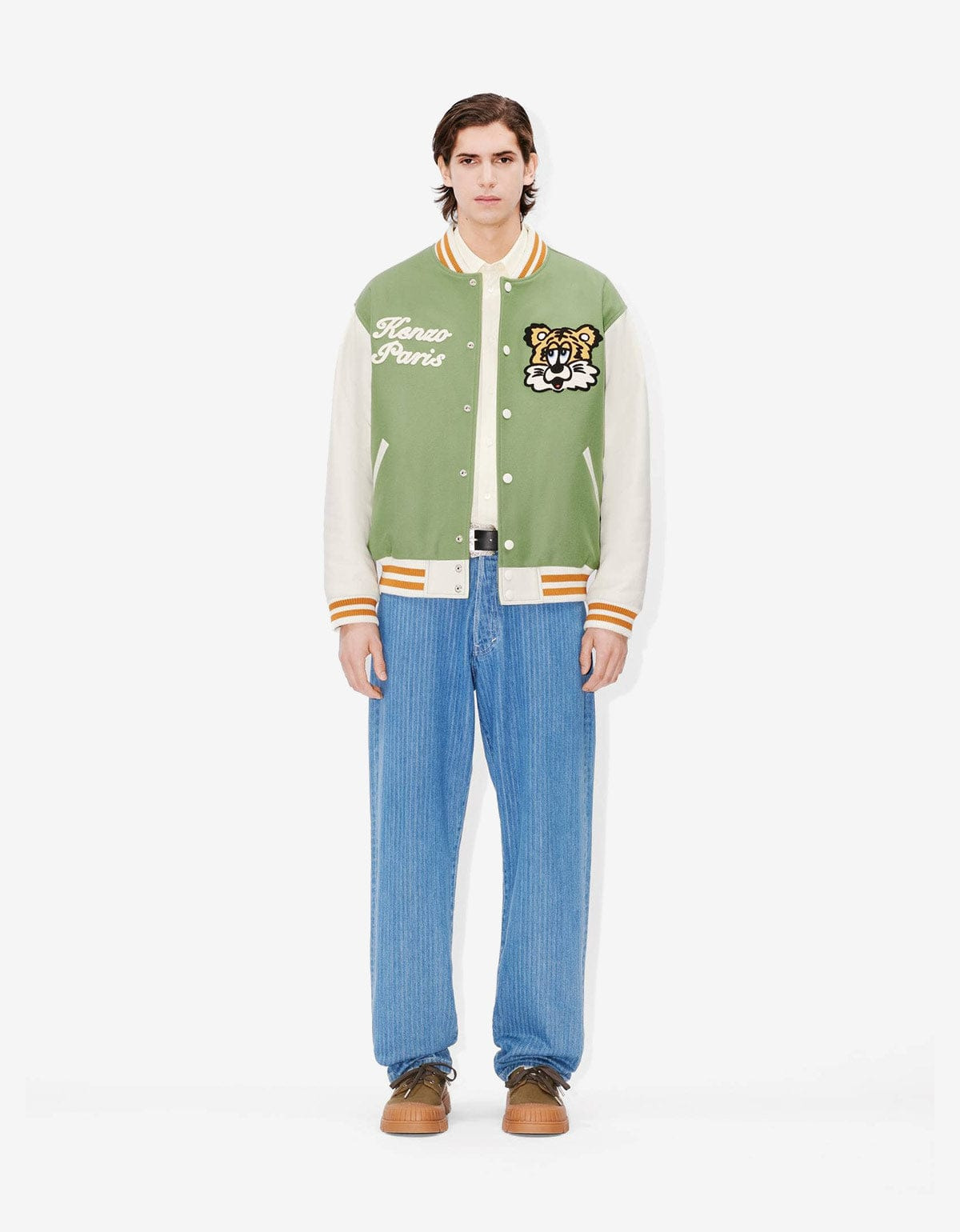 Kenzo By Verdy Khaki Genderless Varsity Jacket - 7