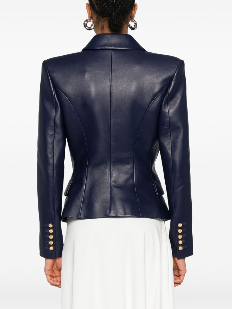 leather 6-button blazer 4