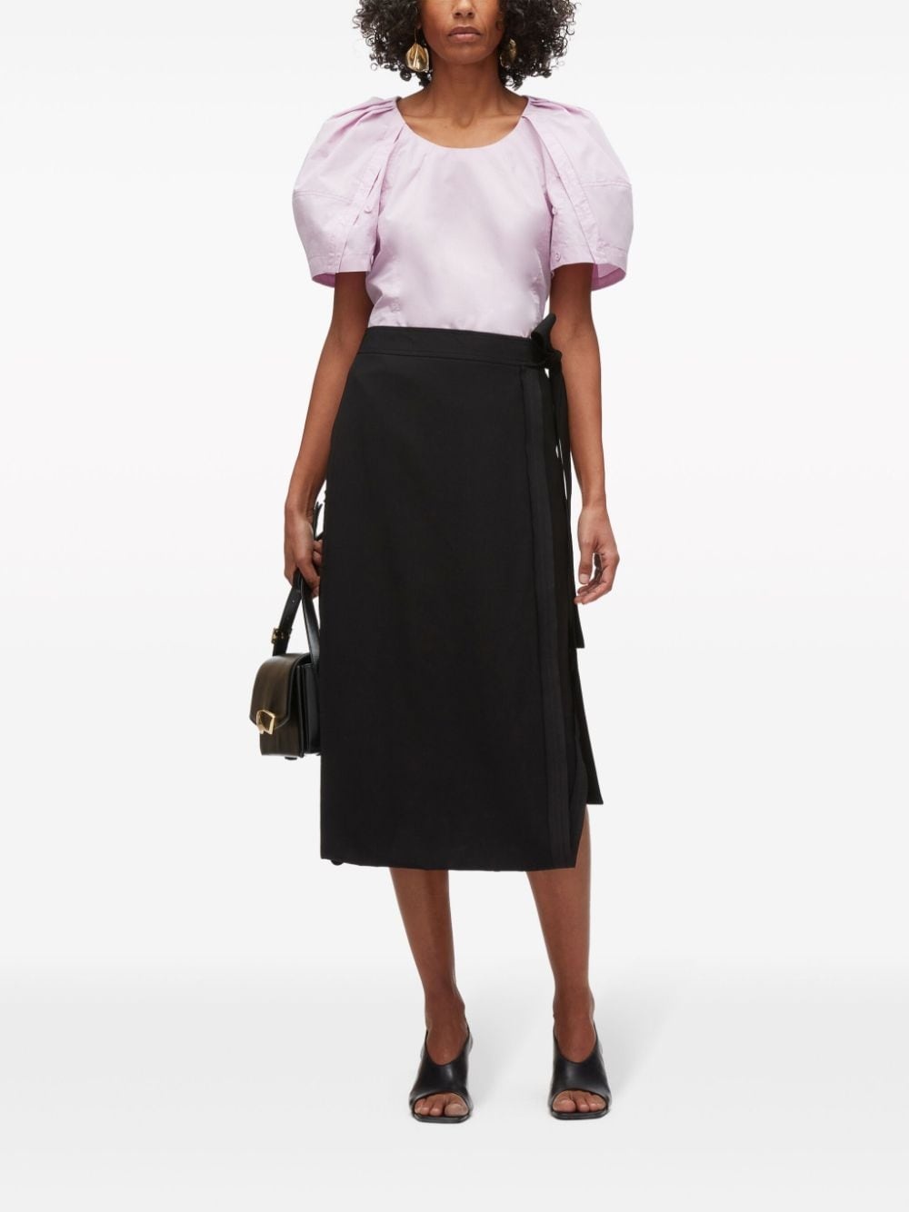 puff-sleeve button-detail top - 3