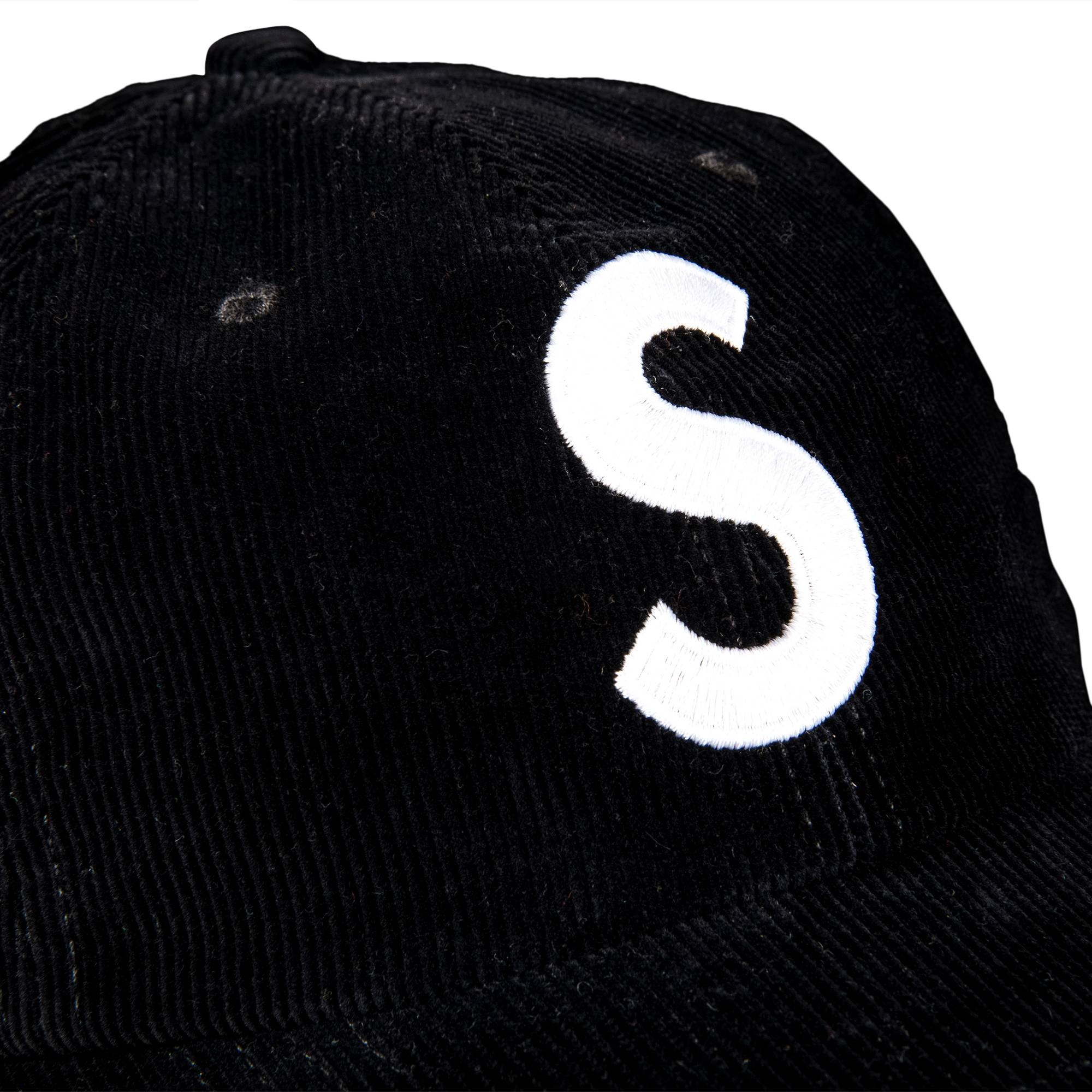 Supreme Supreme Fine Wale Corduroy S Logo 6-Panel 'Black' | REVERSIBLE