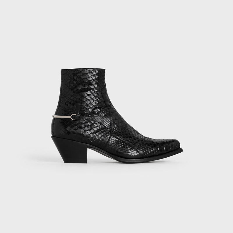 CELINE BERLIN BOOTS CAVALRY ZIPPED BOOT IN SHINY PYTHON 1