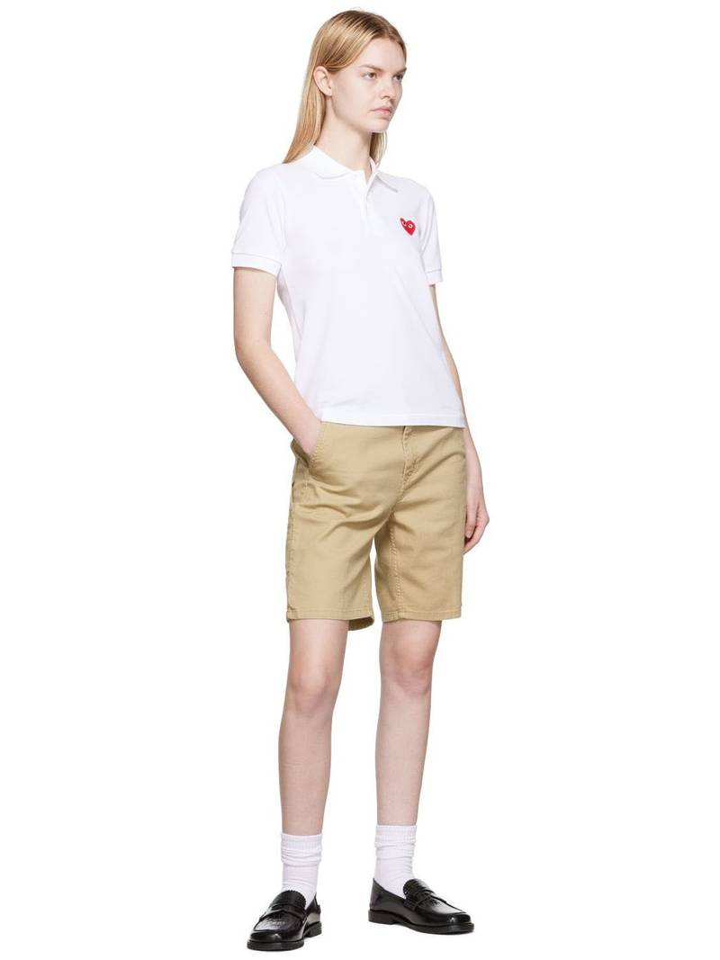 Comme des Garçons PLAY White Heart Patch Polo outlook