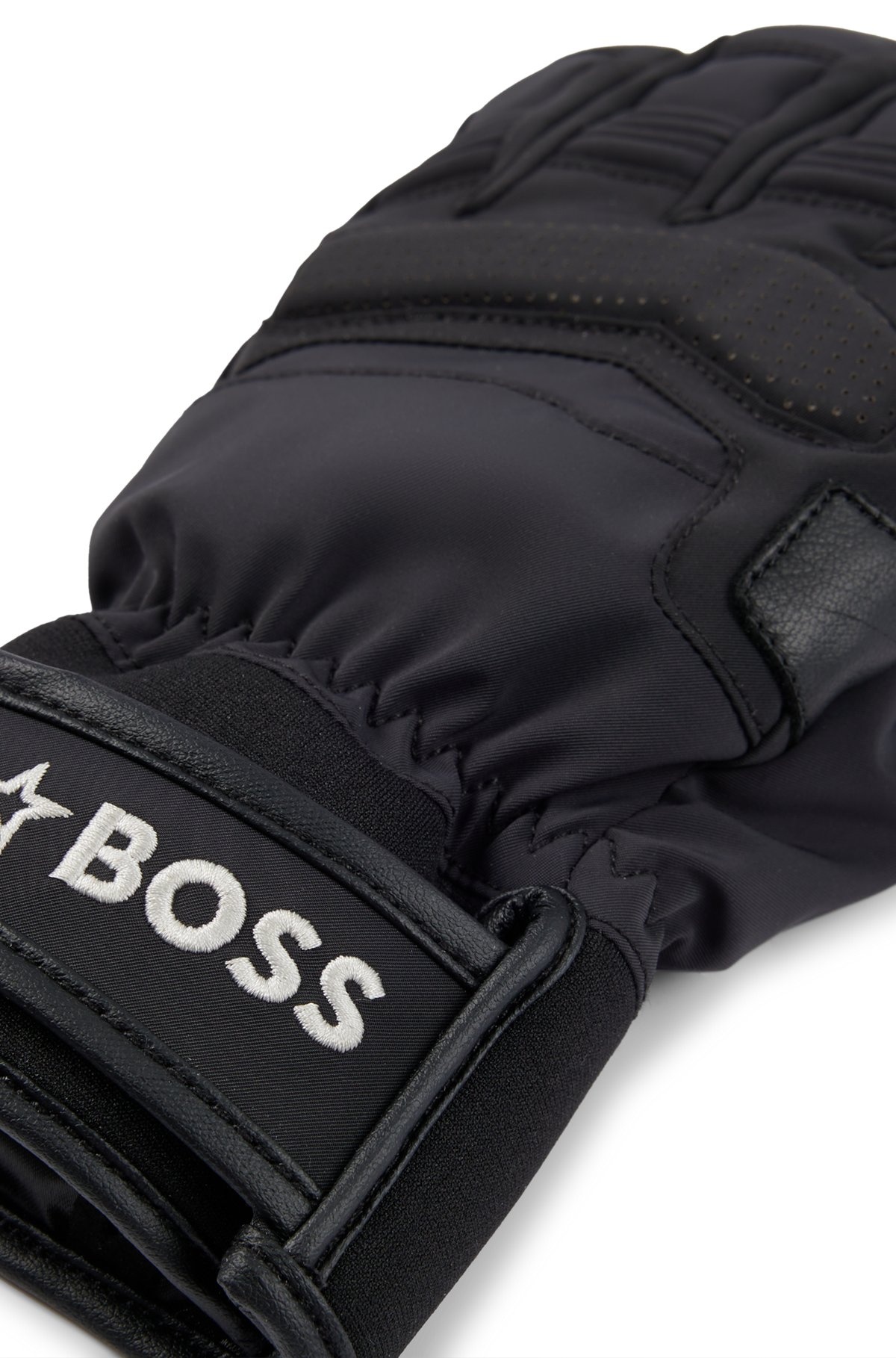 BOSS X PERFECT MOMENT MIXED-MATERIAL SKI GLOVES WITH LEATHER - 3