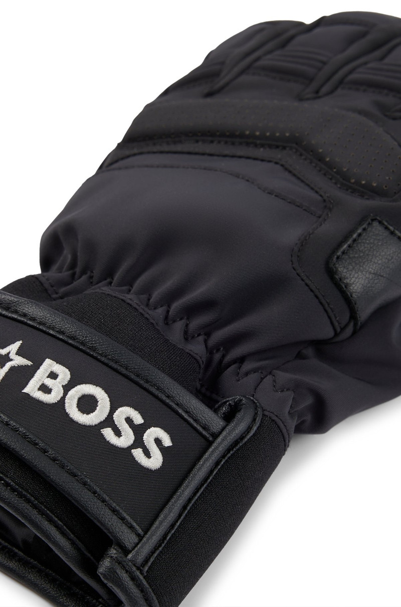 BOSS X PERFECT MOMENT MIXED-MATERIAL SKI GLOVES WITH LEATHER 3