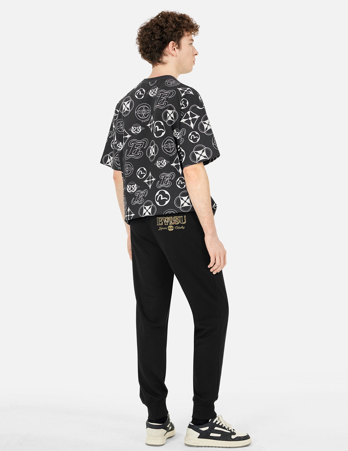 Allover Multi-logo Print Loose Fit T-shirt - 4