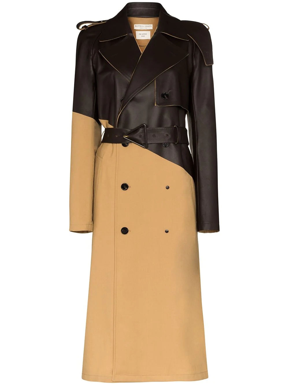 panelled trench coat - 1