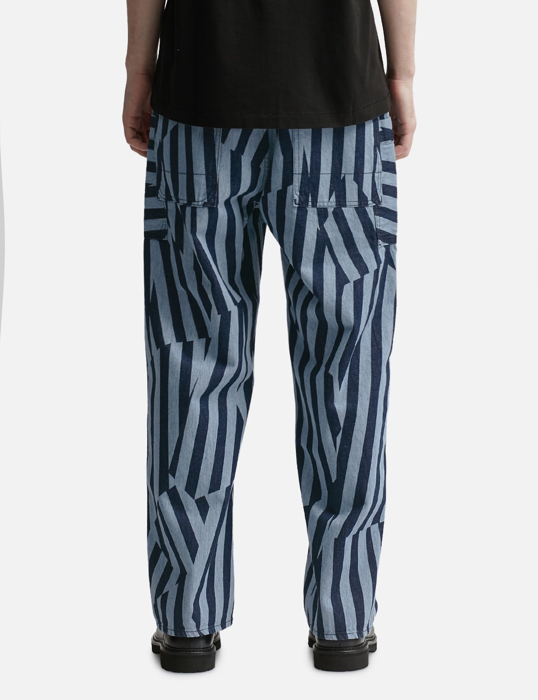 KENZO DAZZLE STRIPE CARGO JEANS - 4