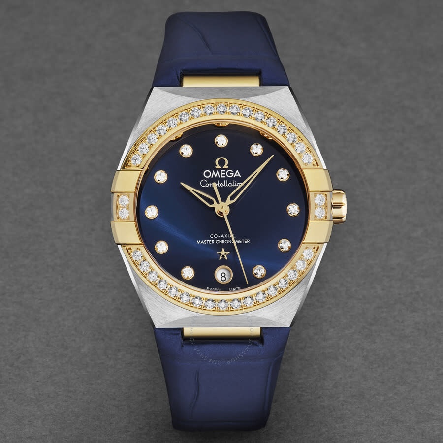 Omega Constellation Automatic Chronometer Diamond Blue Dial Ladies Watch 131.28.36.20.53.001 - 4