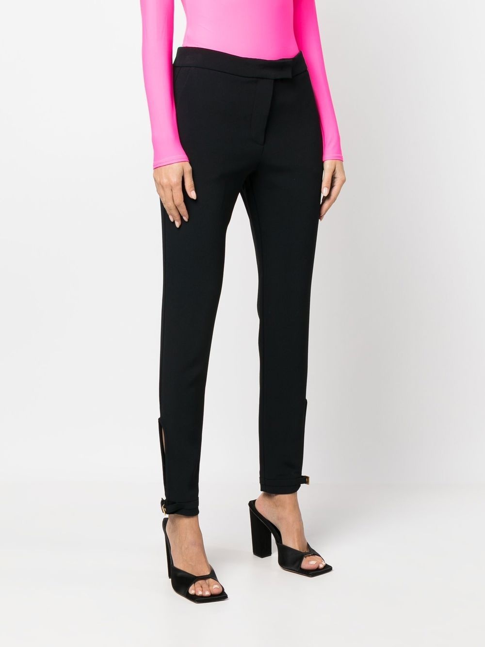 buckled-ankle slim-fit trousers - 3