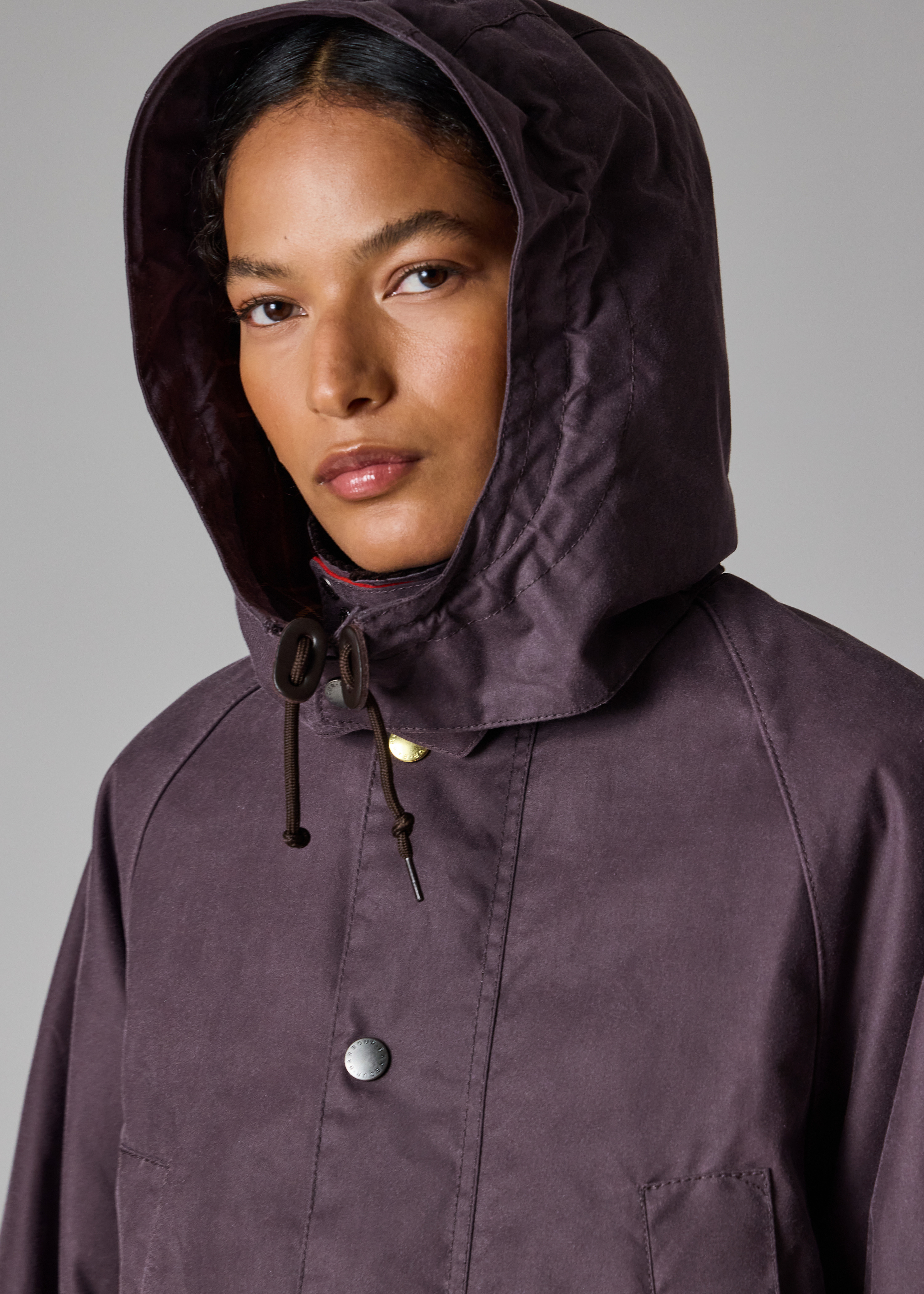 Paul Smith loves Barbour - Grey Lilac Waxed Hood - 10