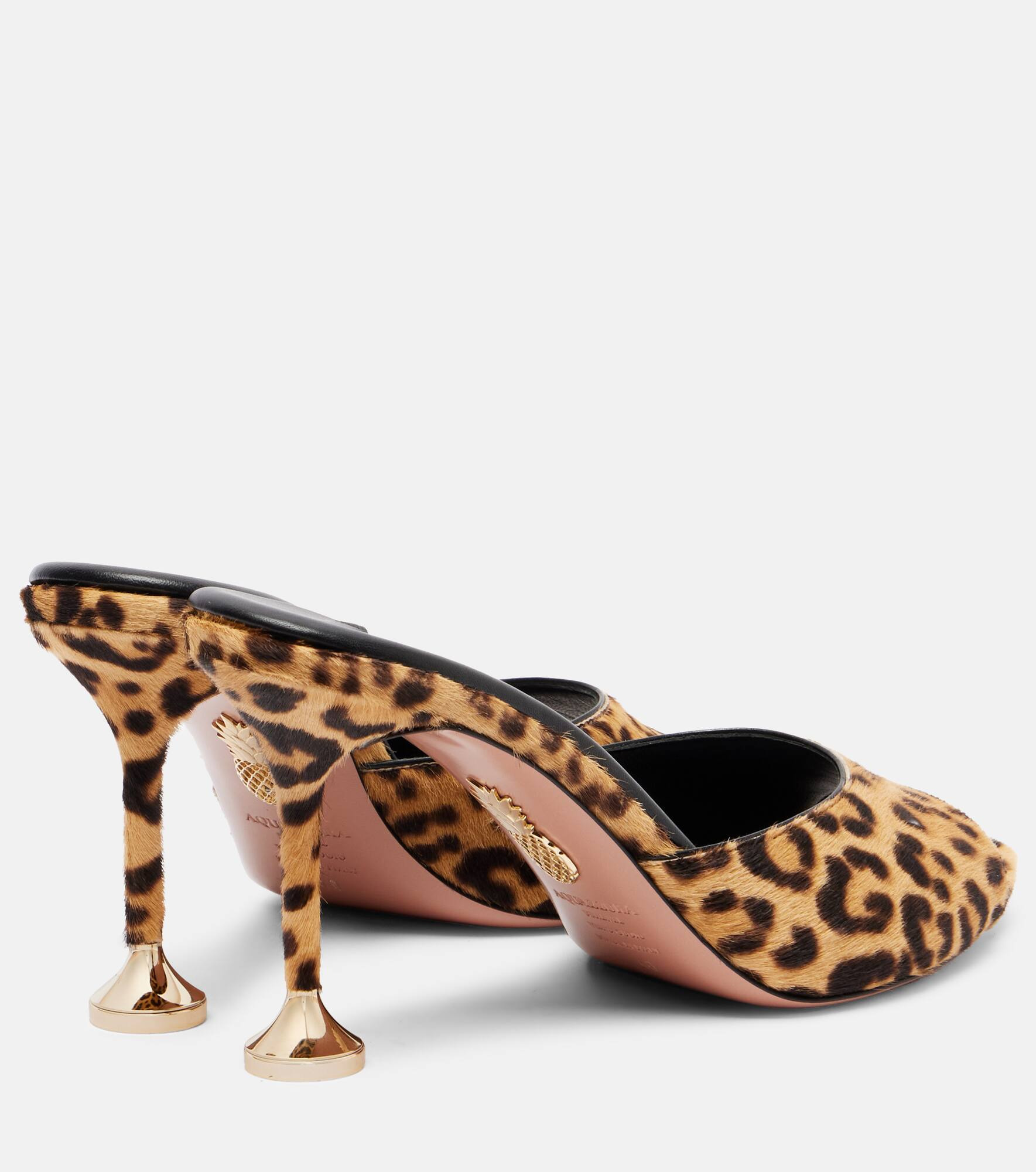 Bisous 85 leopard-print calf hair mules - 2