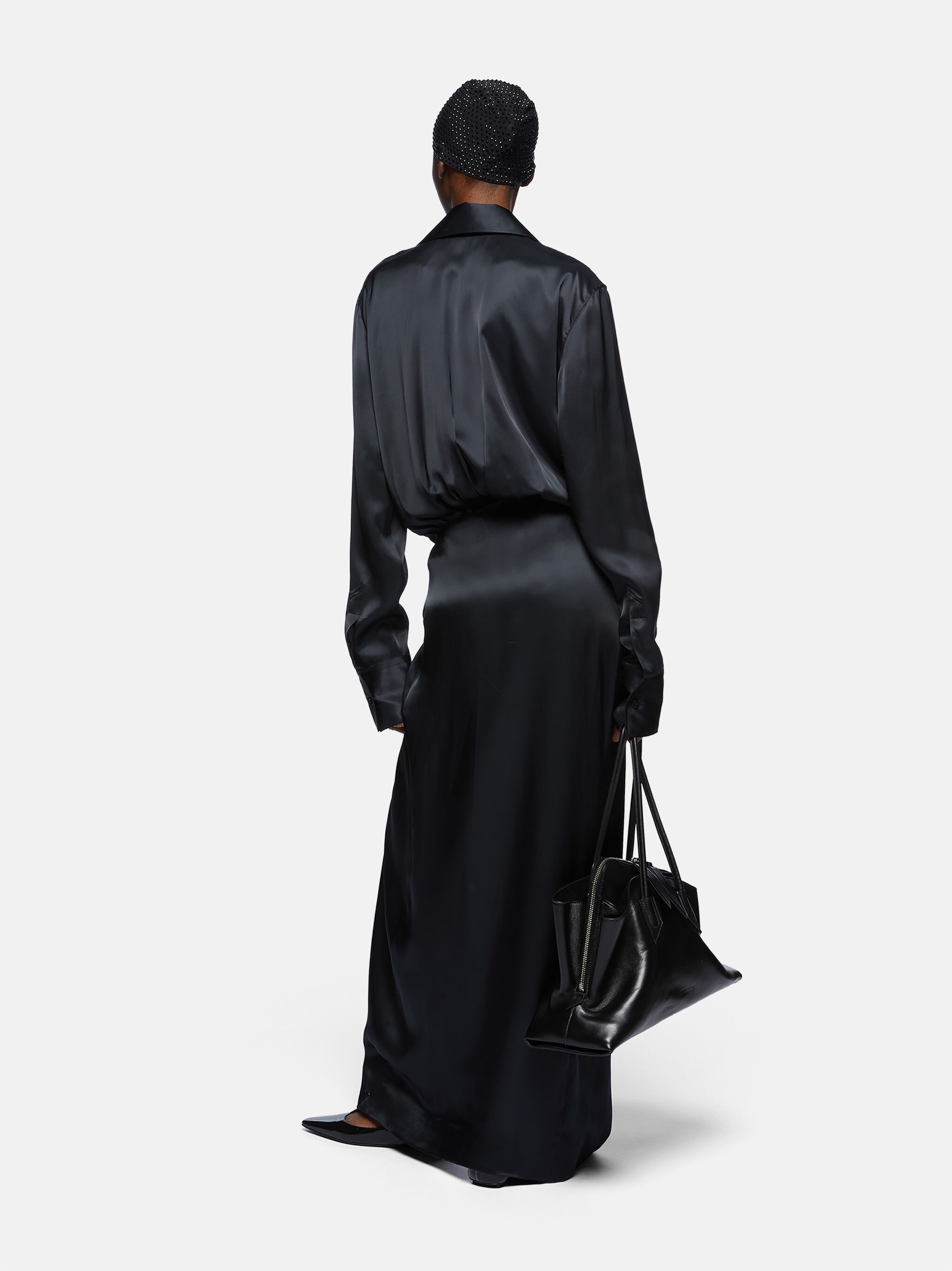 BLACK MIDI DRESS - 3
