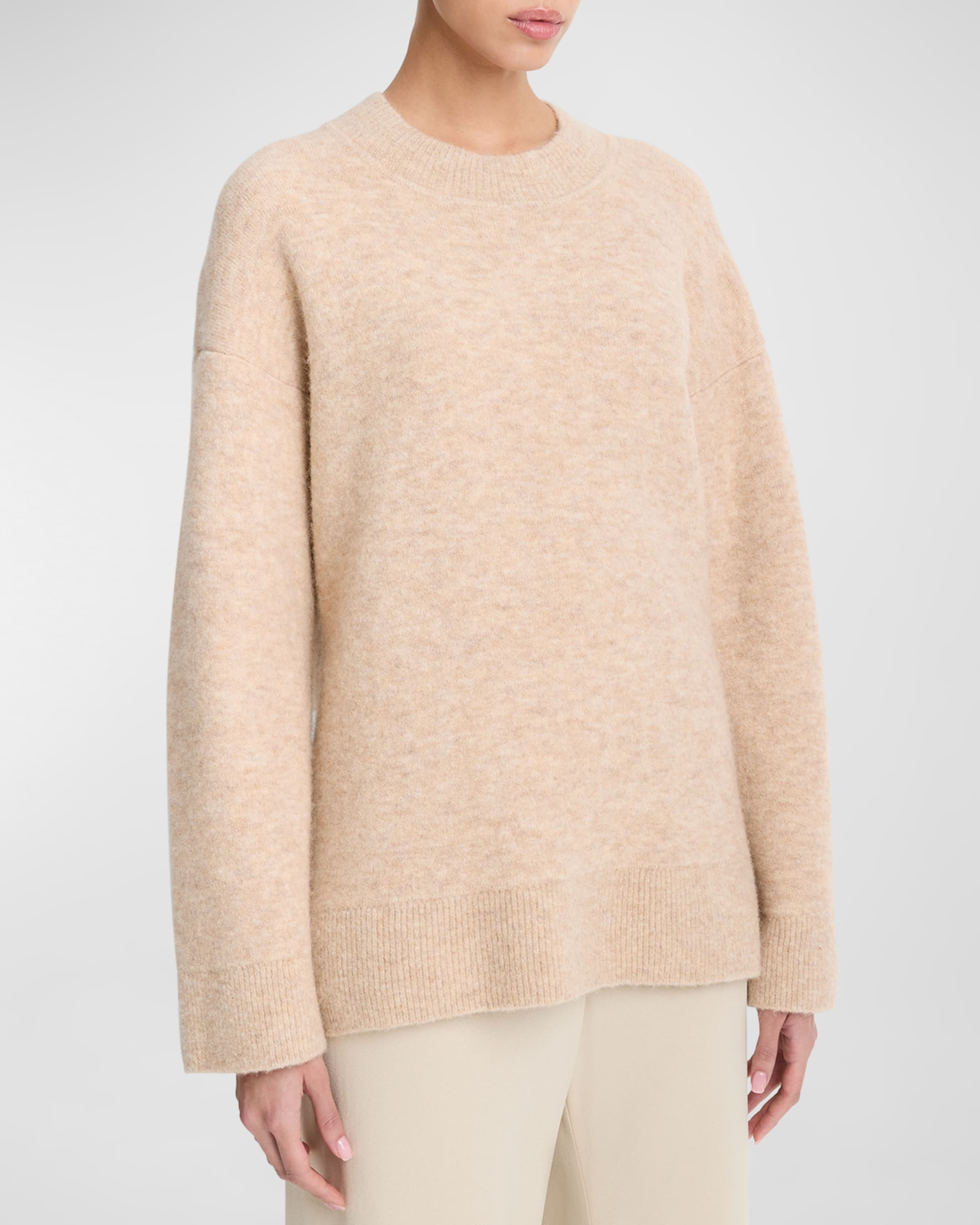 Soft Textured Crewneck Sweater - 1