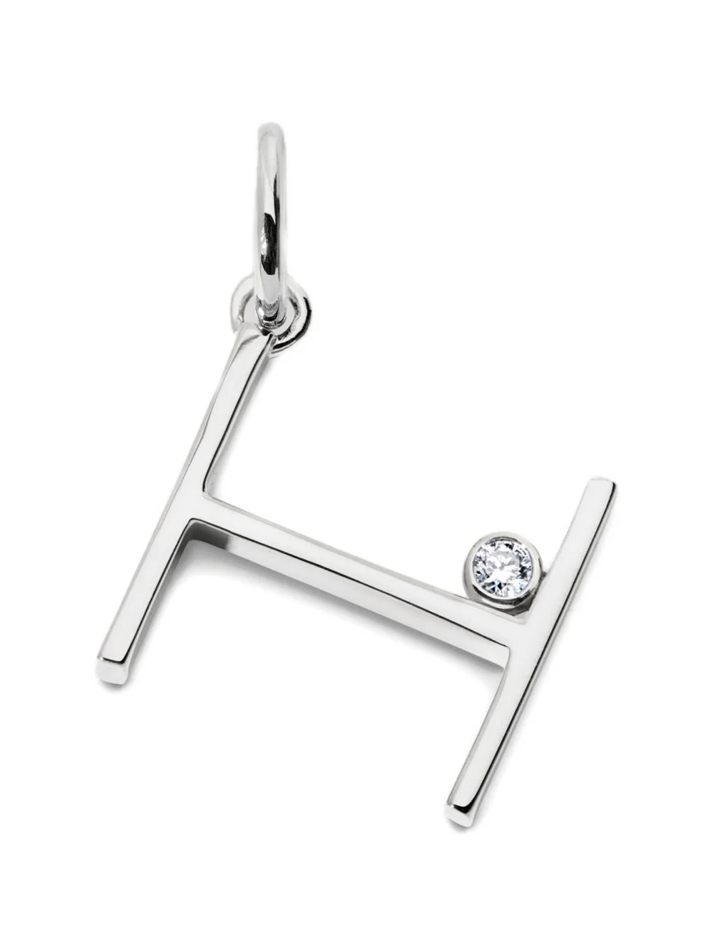 diamond initial pendant - 1