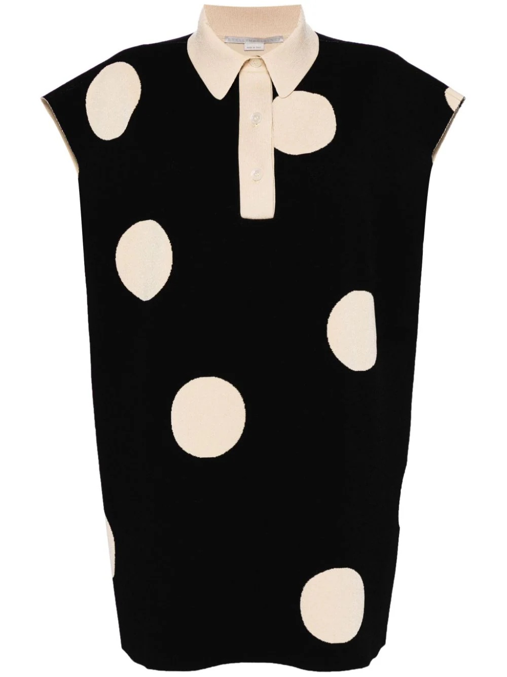 Polka Dots Knit Polo Vest - 1