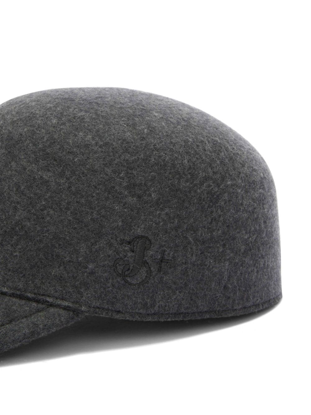 embroidered-logo wool felt cap - 2
