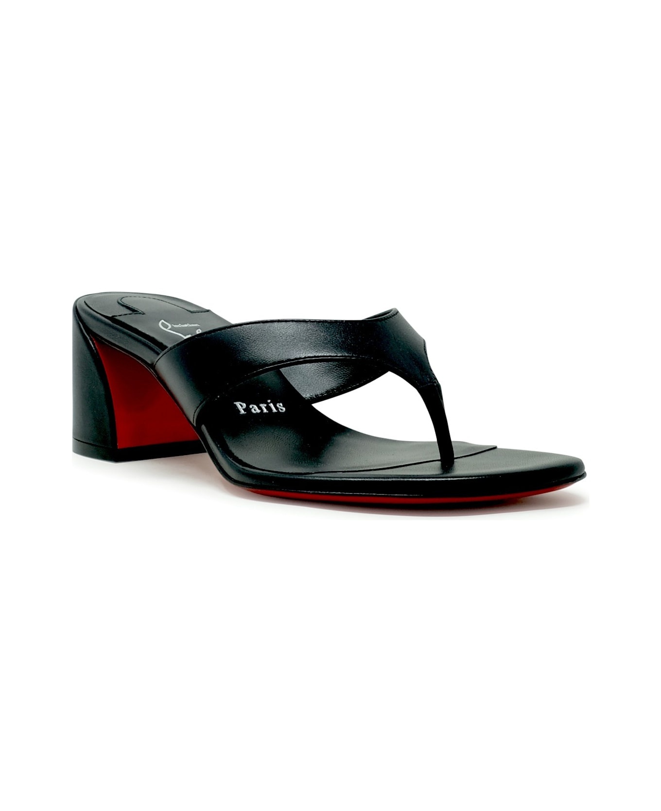 Christian Louboutin Black Nappa/lining Janetonga 55 Mule Sandals - 2