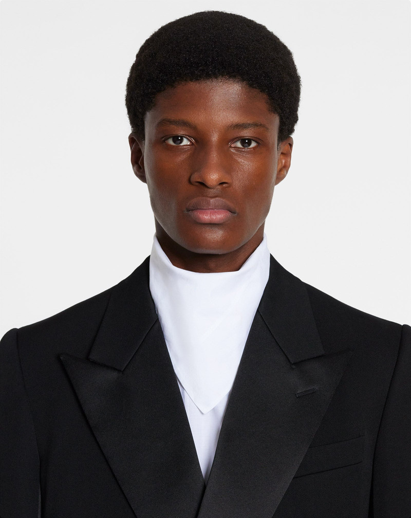 DOUBLE-BREASTED TUXEDO JACKET WITH CONTRASTING PANELS 5