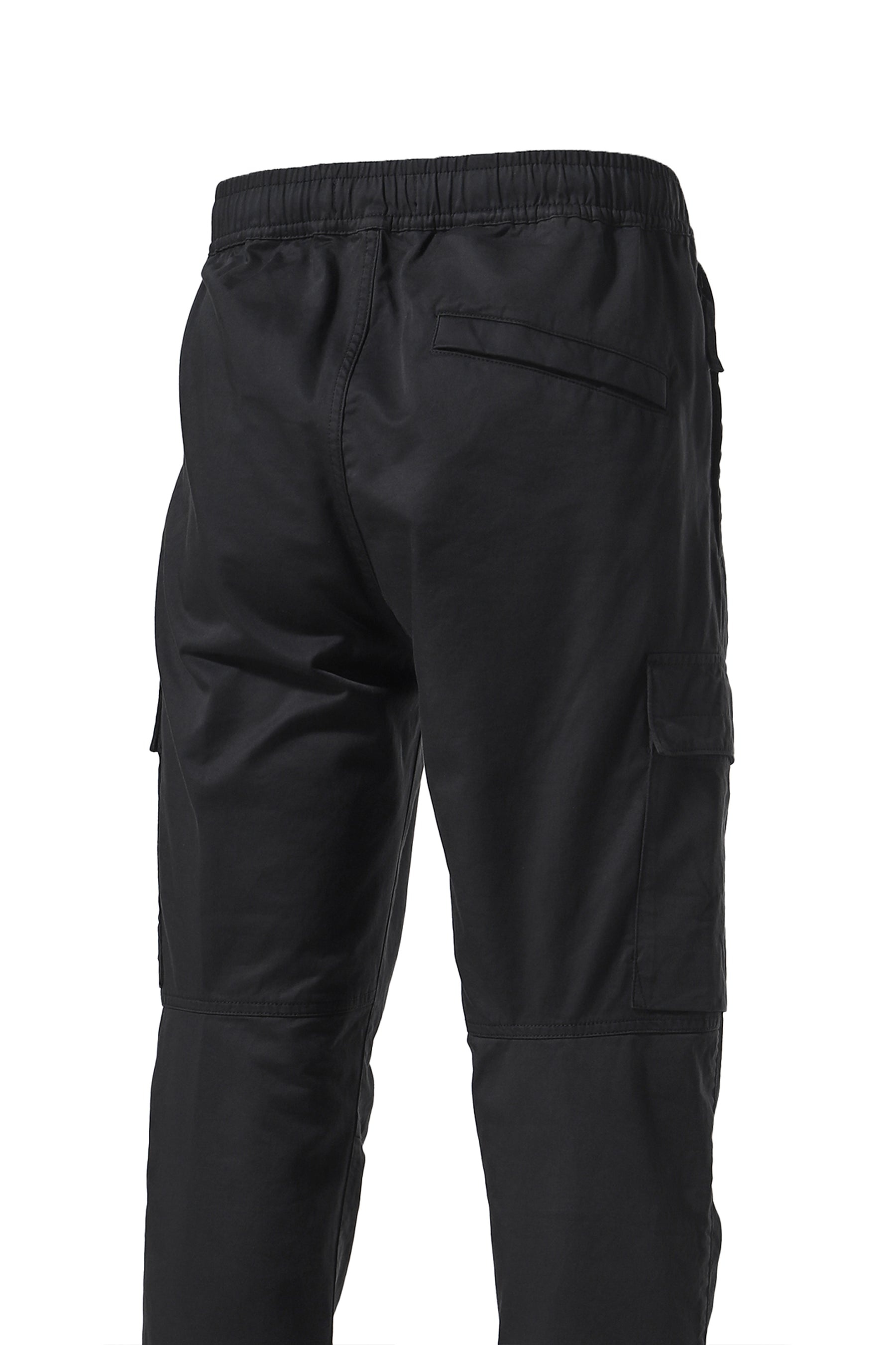 STRETCH COTTON CARGO PANTS / BLK - 7