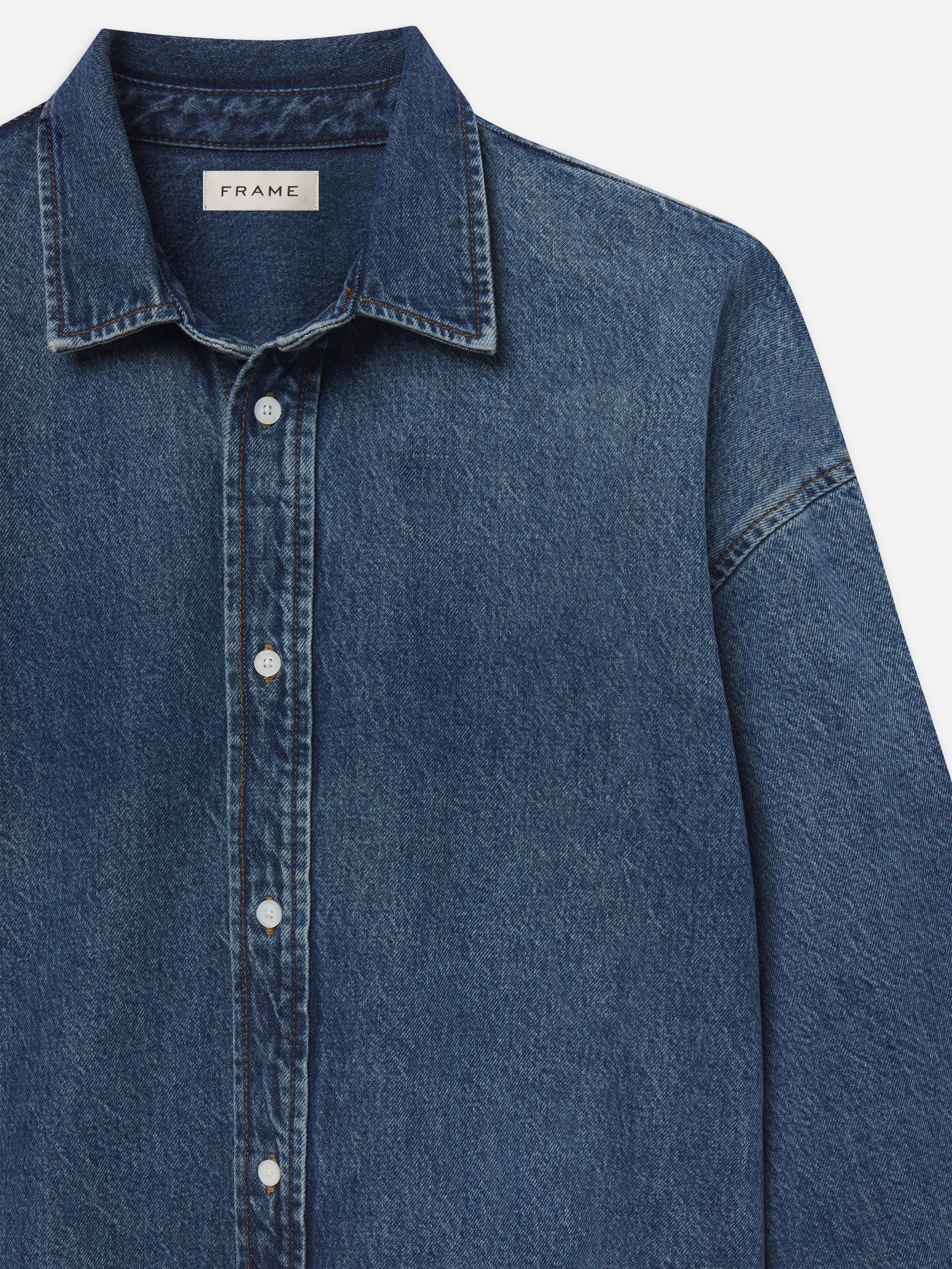 Relaxed Heavy Denim Shirt in Dreams - 4