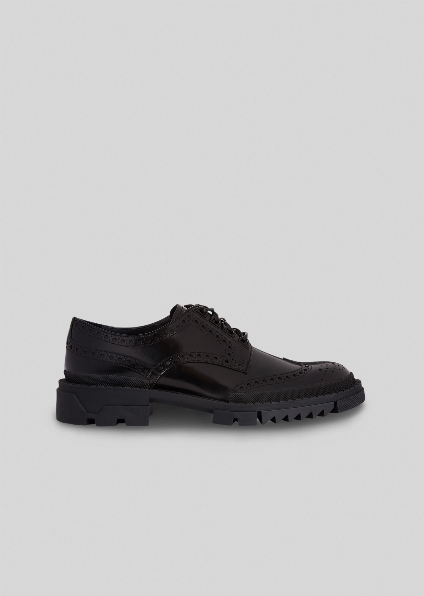 Lace-Up Leather Brogues - 1